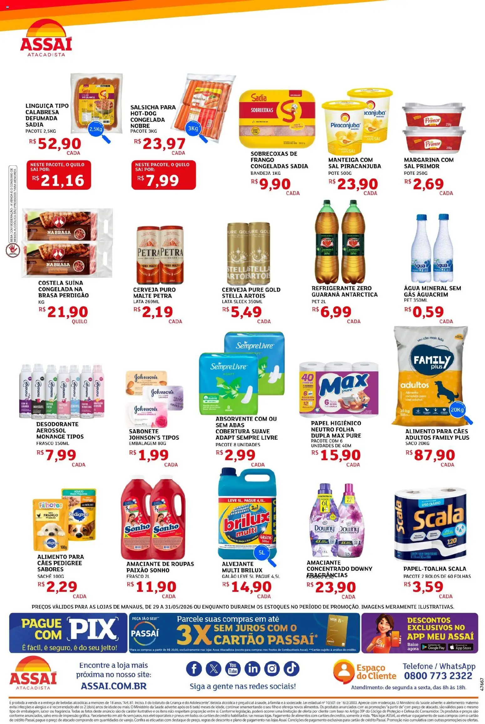 Assaí Atacadista Folheto - válido de 29.05.2026 | Página: 2 | Produtos: Alvejante, Bebida, Bandeja, Frango