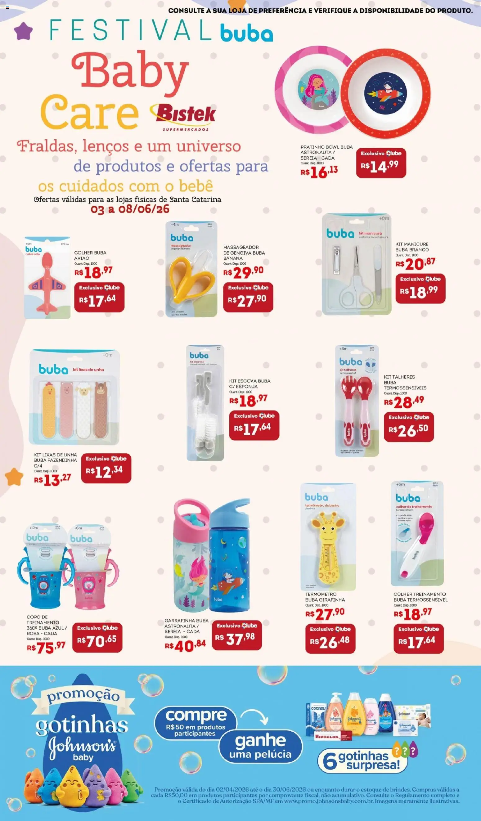 Bistek Supermercados Folheto - válido de 03.06.2026 | Página: 4 | Produtos: Termômetro, Hipoglós, Pelúcia, Massageador