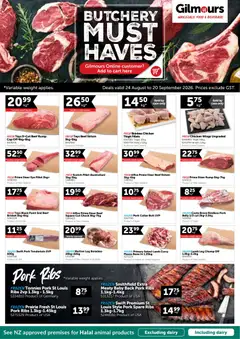 Gilmours  Butchery Must Haves preview  - valid from 24 Aug 2026