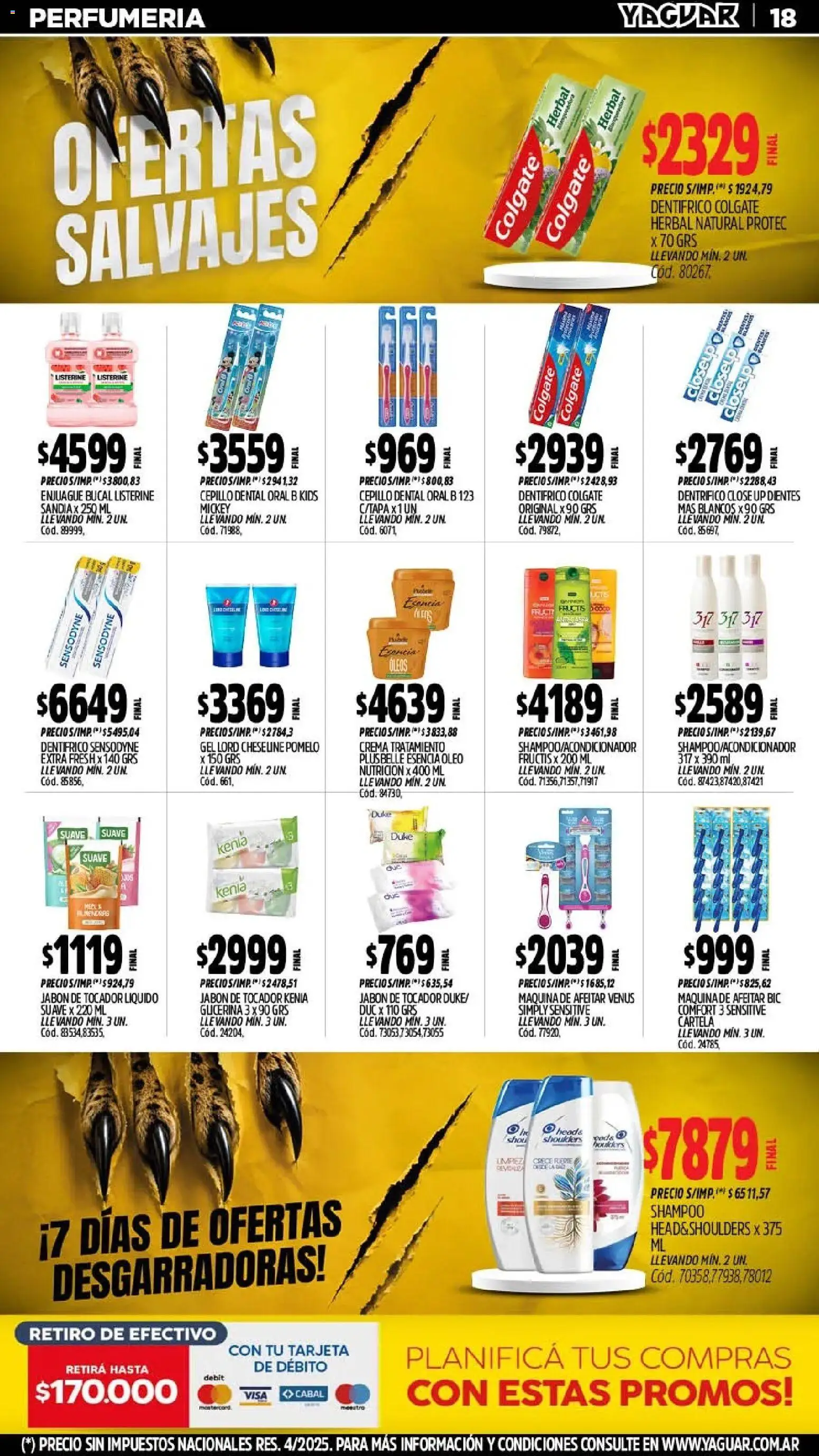Yaguar - Oferta Semanal Jujuy │ válido desde el 10/08/2026 | Página: 19 | Productos: Sandía, Cepillo, Jabón, Enjuague bucal