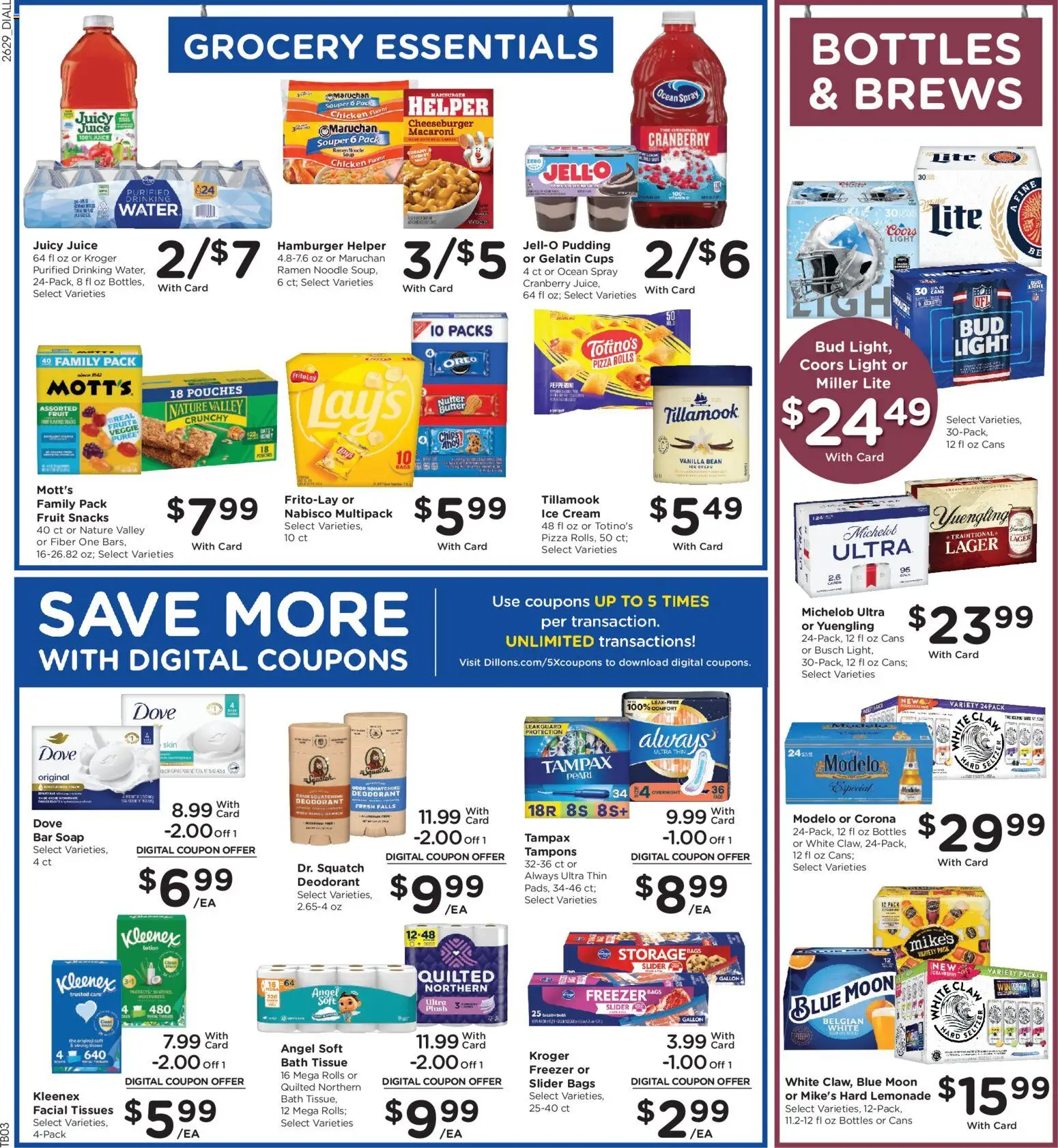 Dillons Weekly Ad - valid from 08/19/2026 | Page: 7 | Products: Butter, Tissues, Tampons, Fruit