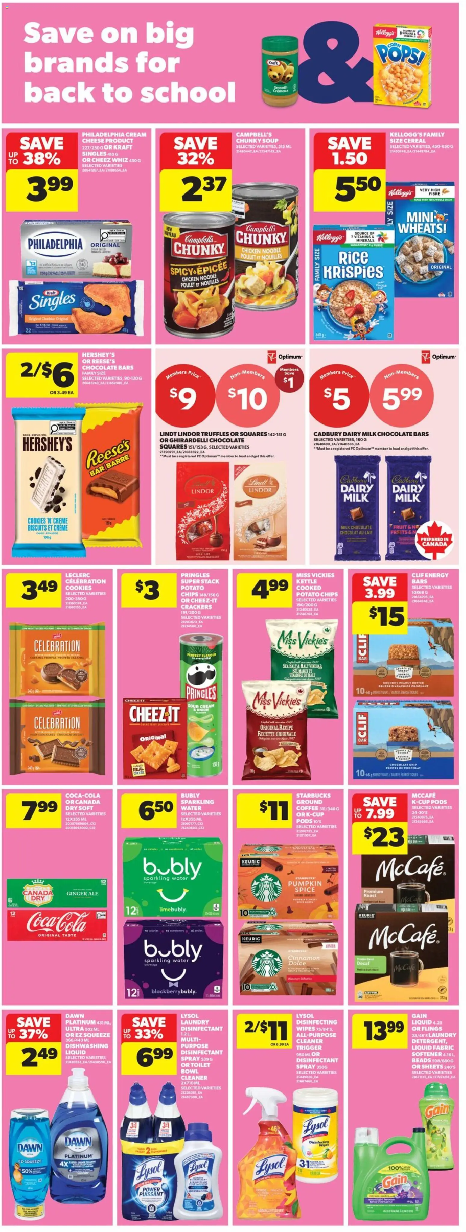 Real Canadian Superstore flyer valid from Aug 27, 2026 | Page: 22 | Products: Cream, Sugar, Crackers, Pumpkin