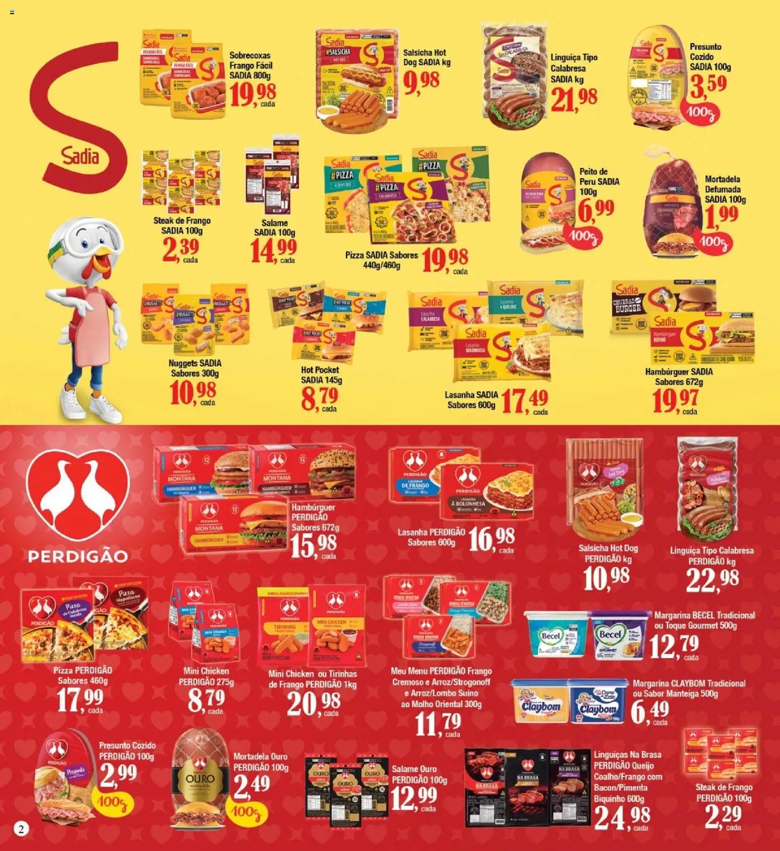 Supermercados Unidos Folheto - válido de 01/10/2026 | Página: 2 | Produtos: Mortadela, Lasanha, Peru, Frango