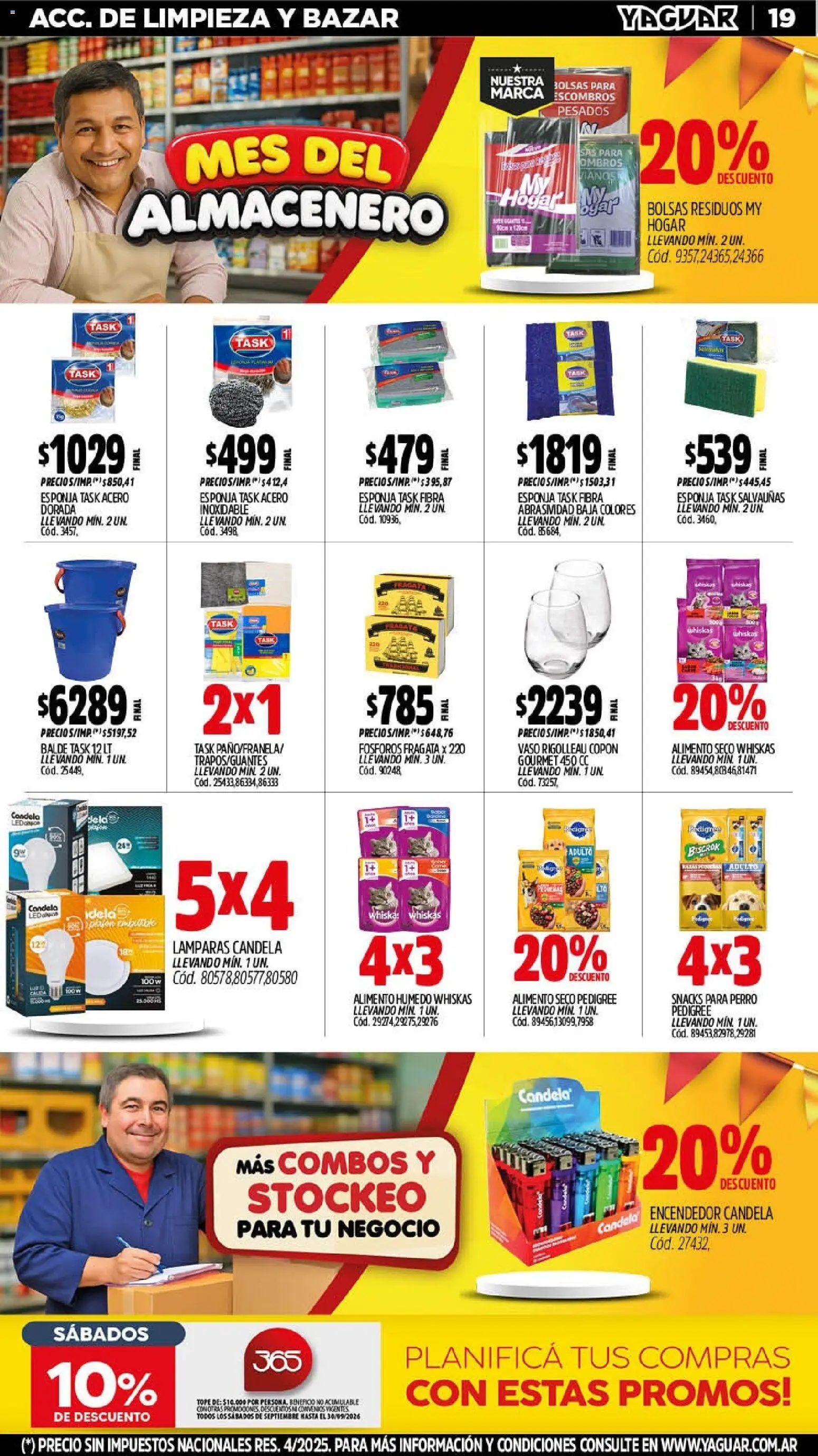 Yaguar - Oferta Semanal General Roca │ válido desde el 07/09/2026 | Página: 19 | Productos: Encendedor, Esponja, Lámparas, Snacks