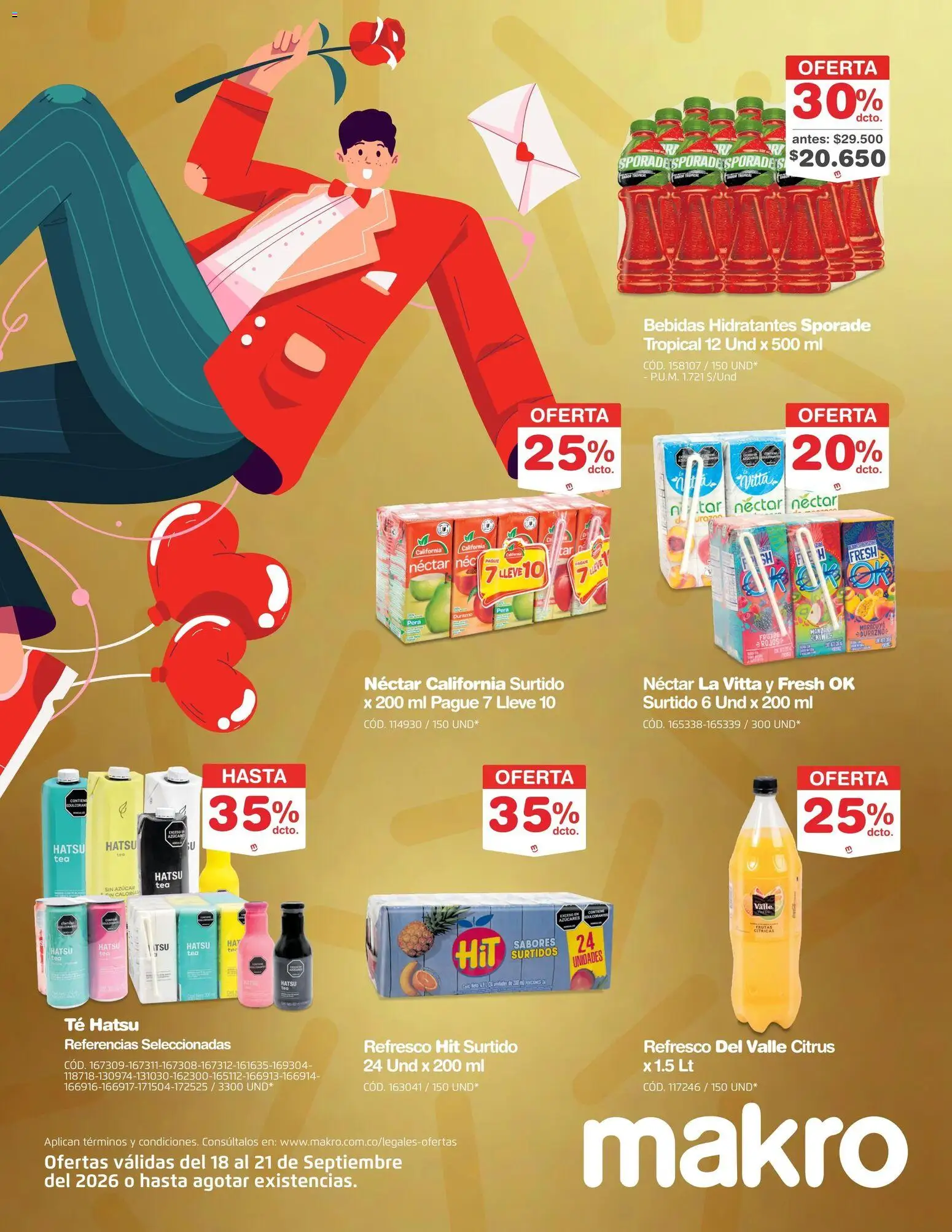 Makro revista - valida desde el 18/09/2026 | Página: 6 | Productos: Té, Azucar, Frutas cítricas, Pera