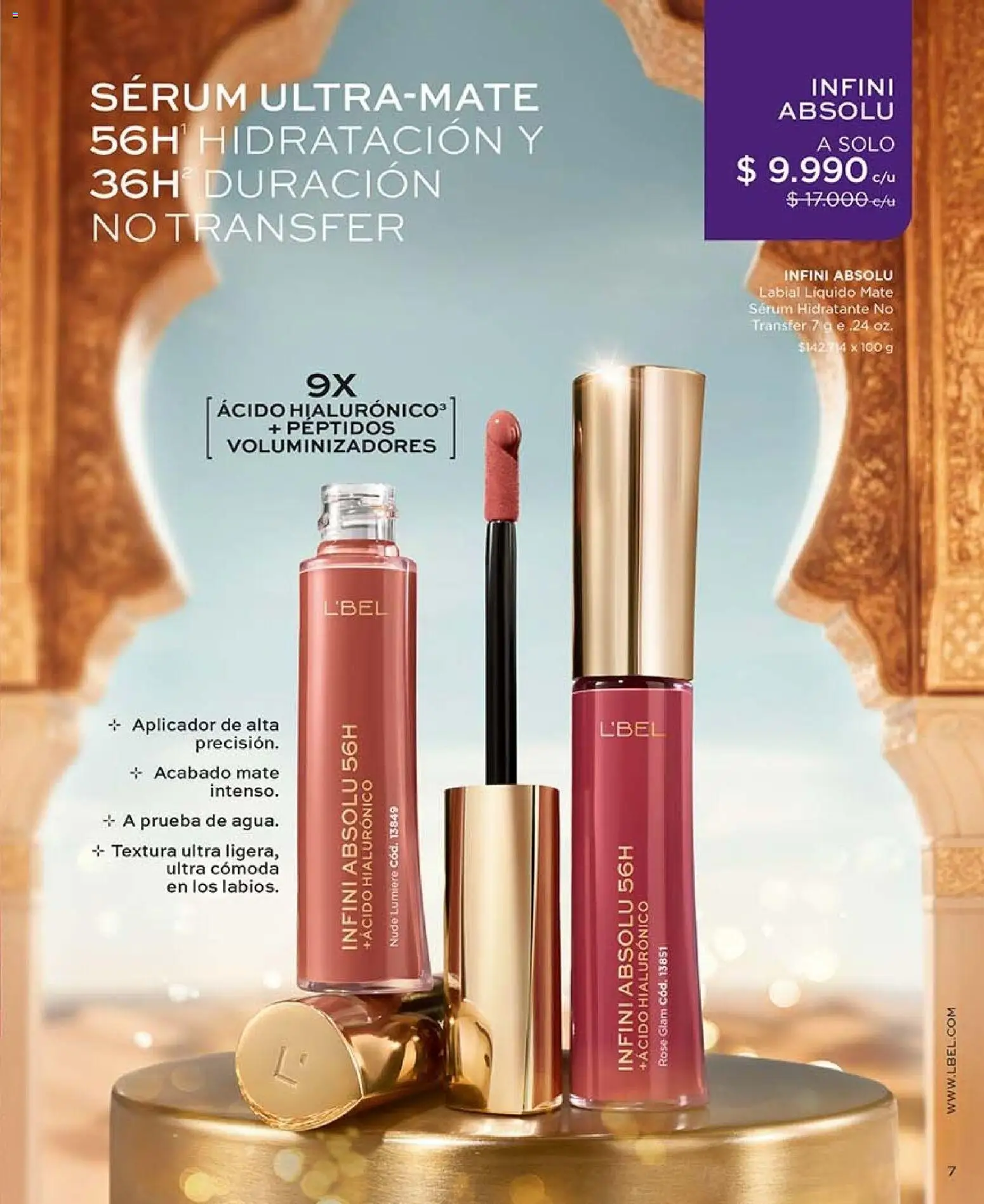 Catálogo L'Bel Campaña 16 │ válido desde el 28.09.2026 | Página: 7 | Productos: Mate, Labial, Serum