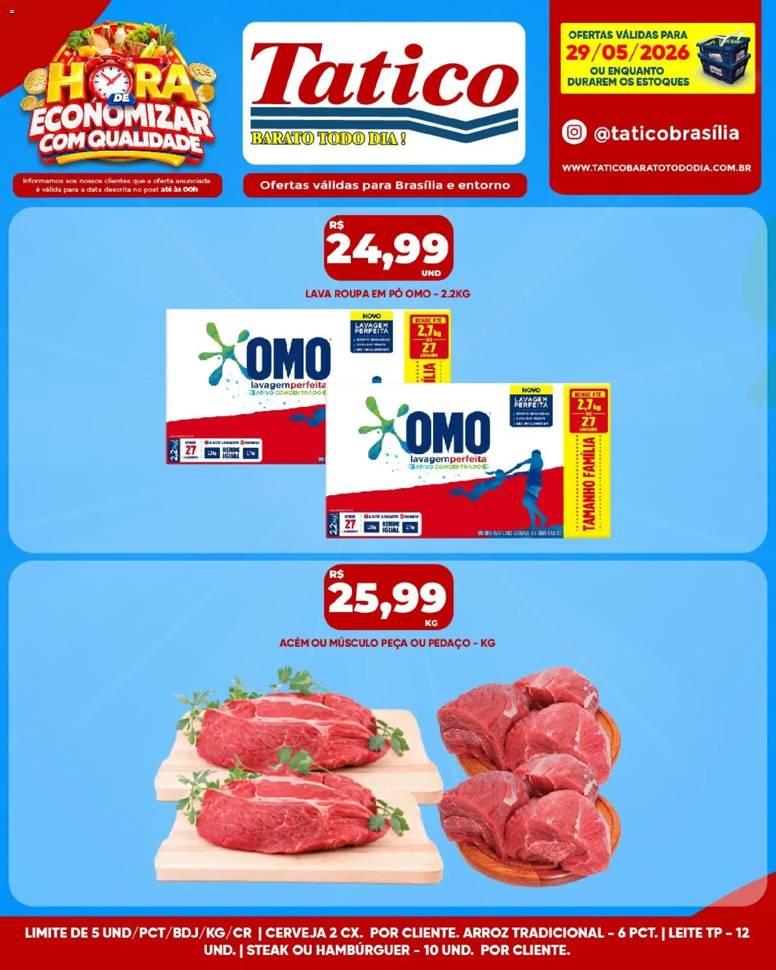 Tatico Folheto - válido de 29.05.2026 | Página: 13 | Produtos: Pó, Cerveja, Arroz, Hambúrguer