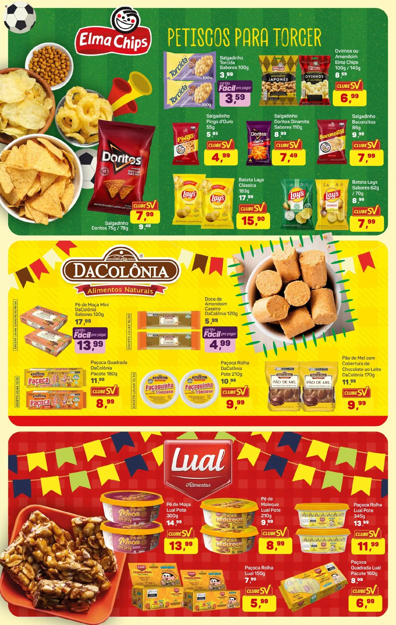 Supermercados São Vicente Folheto - válido de 10.06.2026 | Página: 4 | Produtos: Elma Chips, Pão, Chocolate, Mel