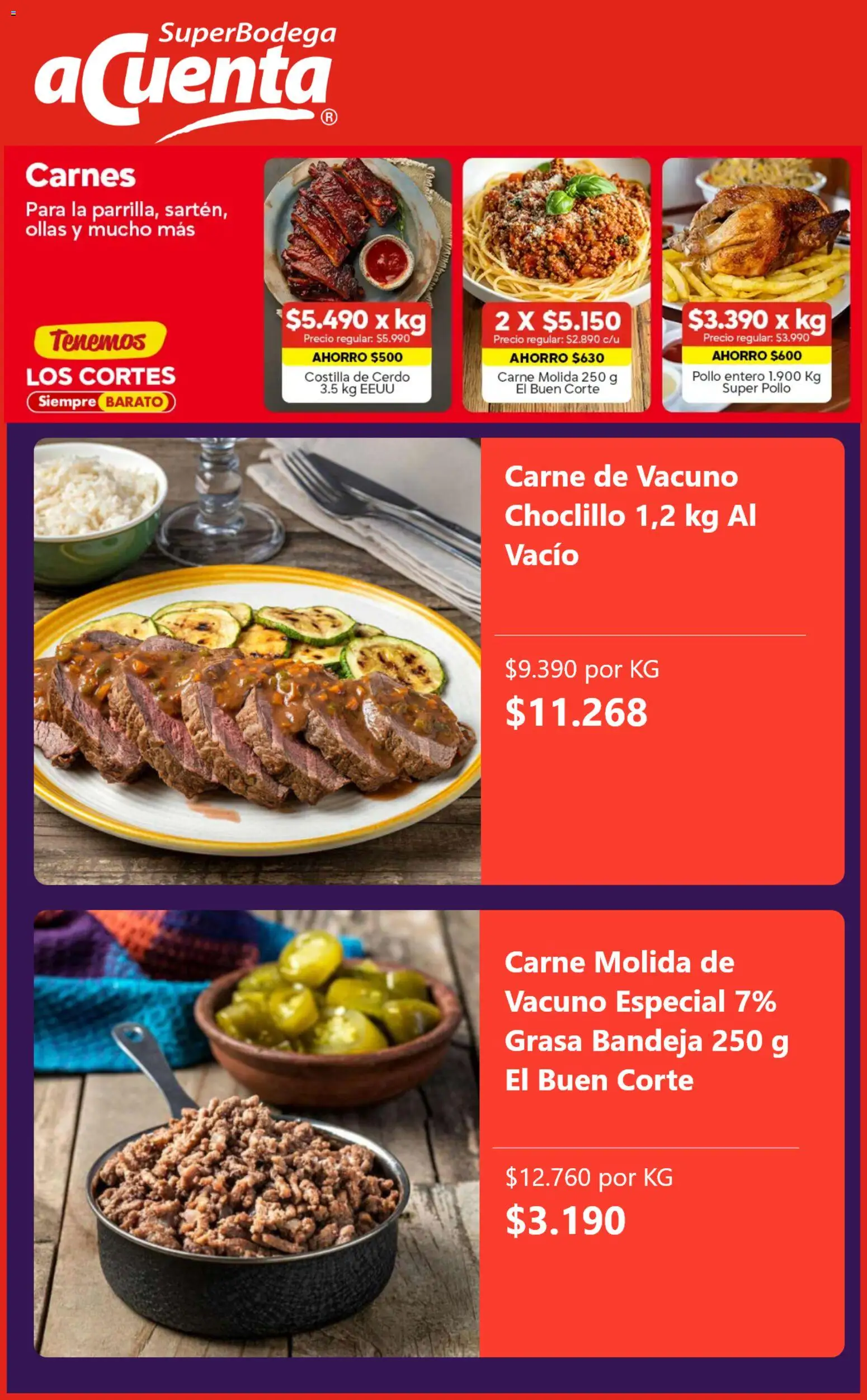 Super Bodega aCuenta Ofertas │ válido desde el 22.06.2026 | Página: 5 | Productos: Bandeja, Pollo, Cerdo