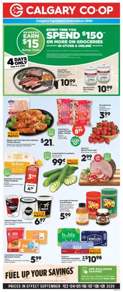 Preview of Calgary Co-op weekly flyer / circulaire from shop Calgary Co-op valid from Sep 3, 2026