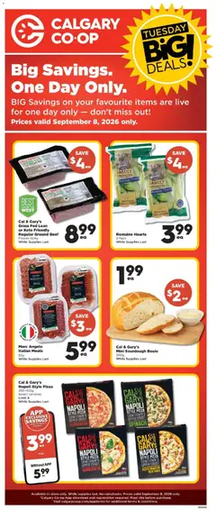 Preview of Calgary Co-op weekly flyer / circulaire from shop Calgary Co-op valid from Sep 3, 2026