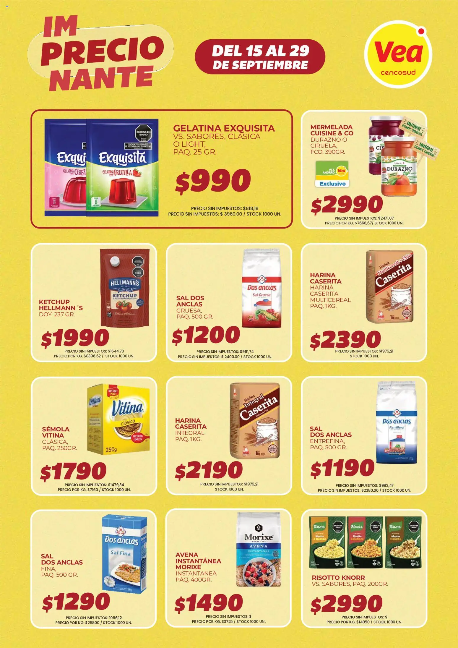 Vea - Folleto imPRECIOnante | Córdoba │ válido desde el 15/09/2026 | Página: 5 | Productos: Harina integral, Avena, Sémola, Hongos