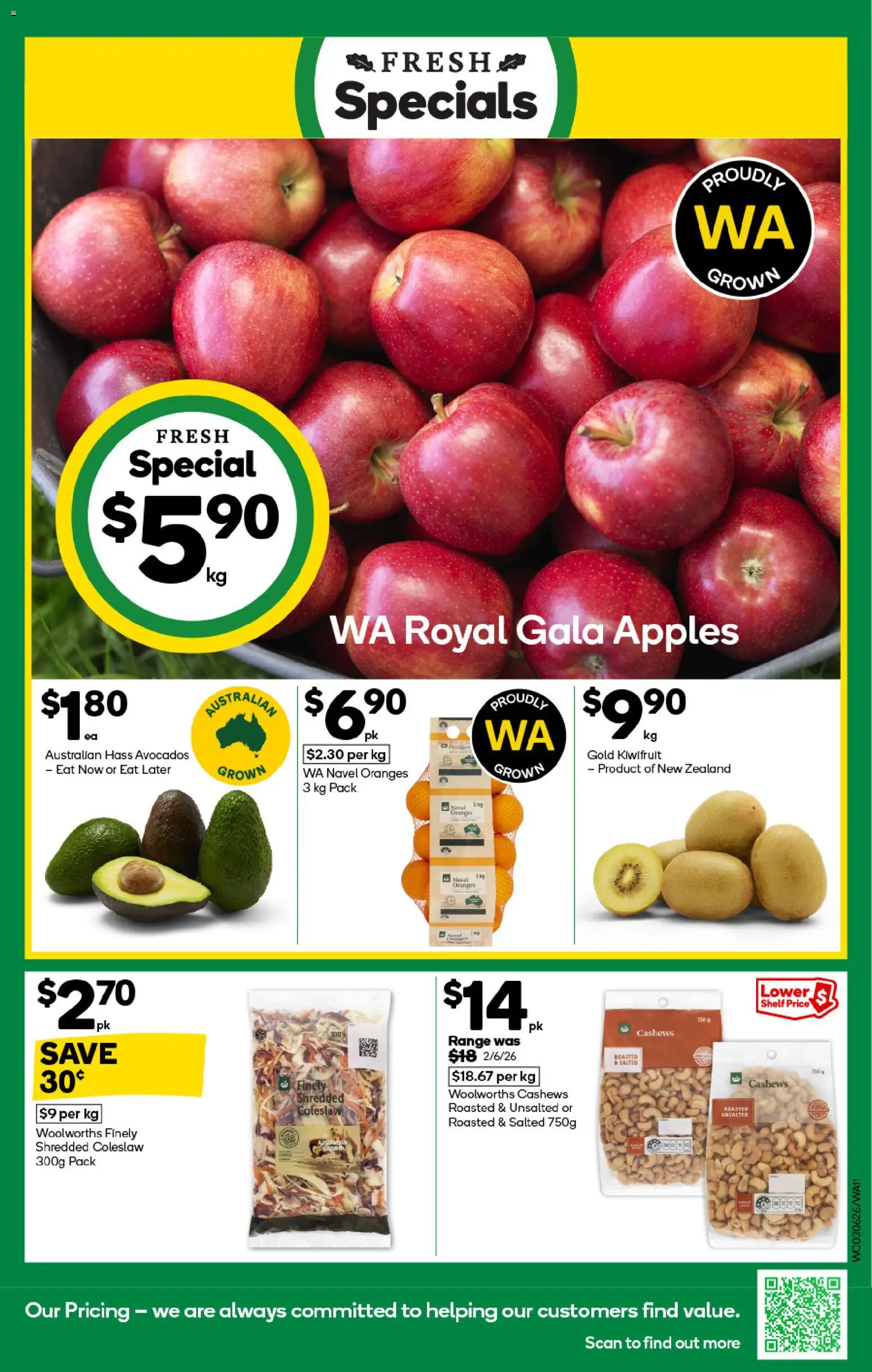 Woolworths catalogue - valid from 03.06.2026 | Page: 11 | Products: Shelf, Apples, Oranges, Kiwifruit