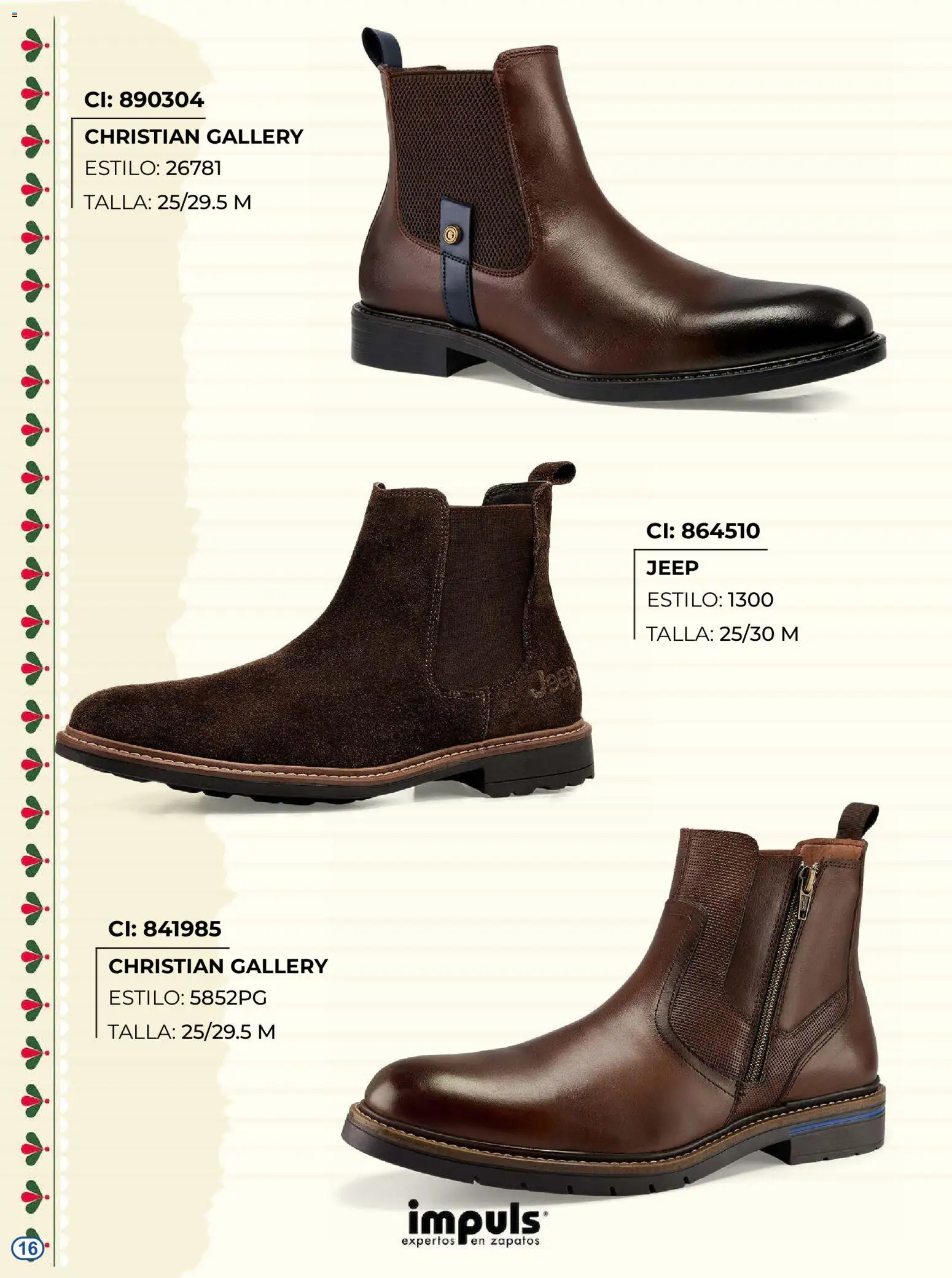 Nuevas ofertas de Impuls válidas en toda la República Mexicana desde el 27/08/2026. ¡Encuentra las mejores ofertas en Impuls catálogo Botas! | Página: 16 | Productos: Zapatos