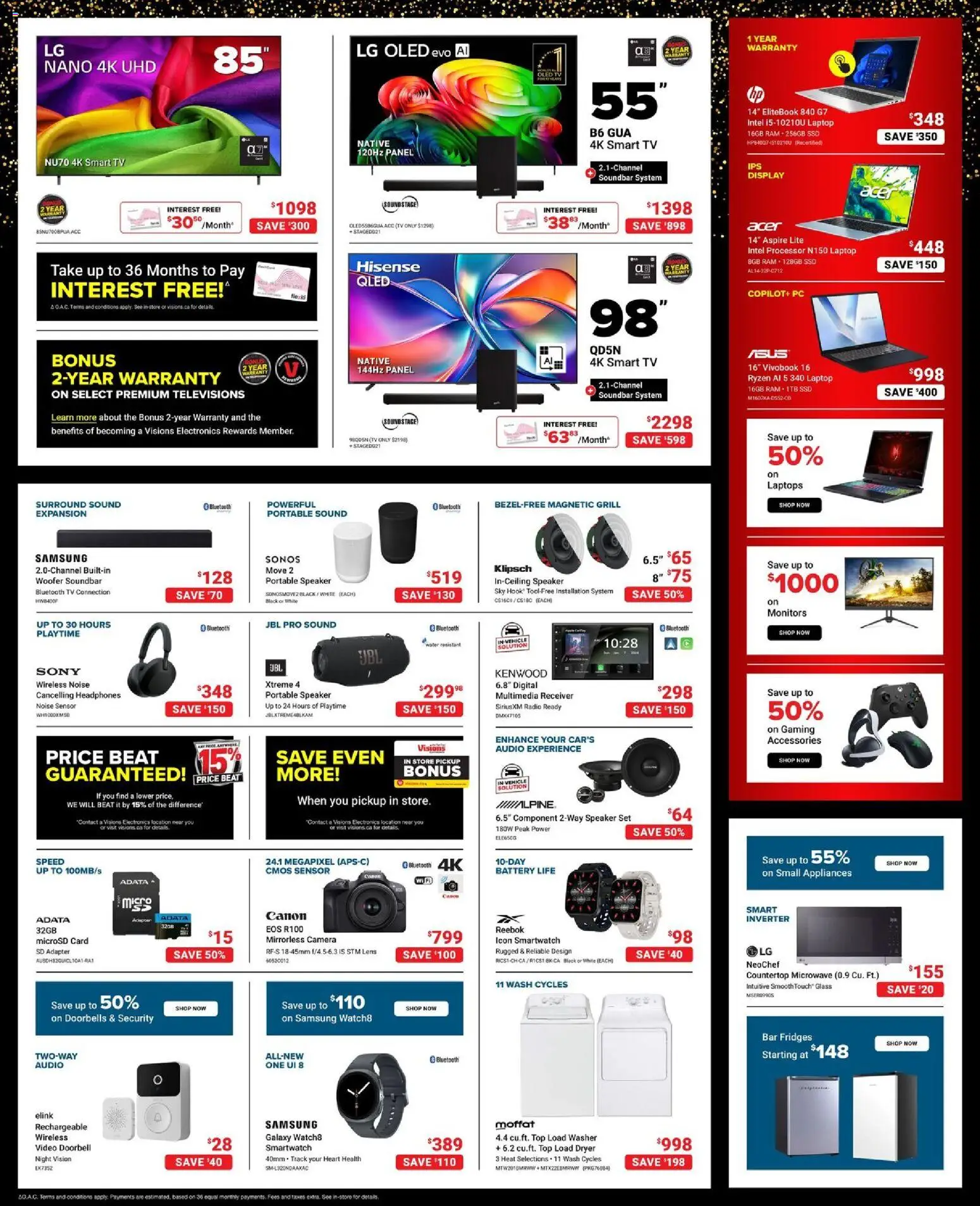 Visions flyer valid from Aug 14, 2026 | Page: 3 | Products: Headphones, Speaker, Smartwatch, Soundbar