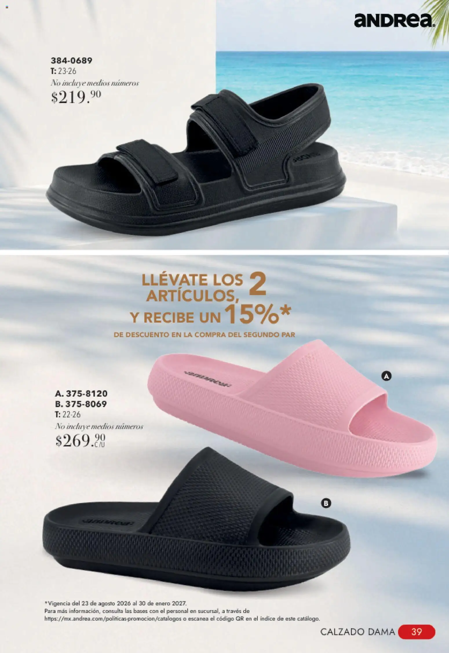 Nuevas ofertas de Andrea válidas en toda la República Mexicana desde el 23/08/2026. ¡Encuentra las mejores ofertas en Andrea catálogo Tropical! | Página: 39