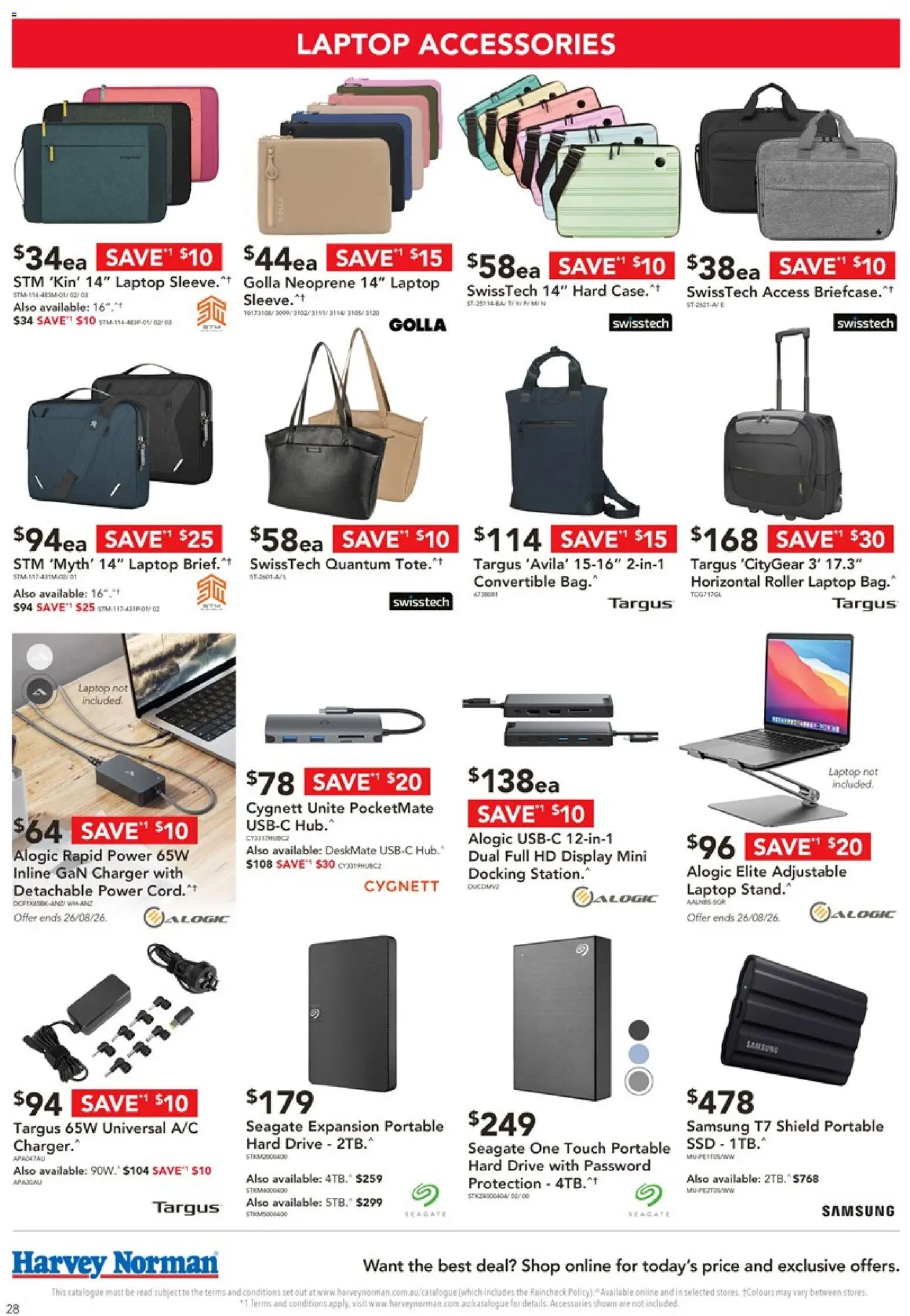 Harvey Norman catalogue - valid from 18/08/2026 | Page: 28 | Products: Charger, Accessories, Laptop, Portable