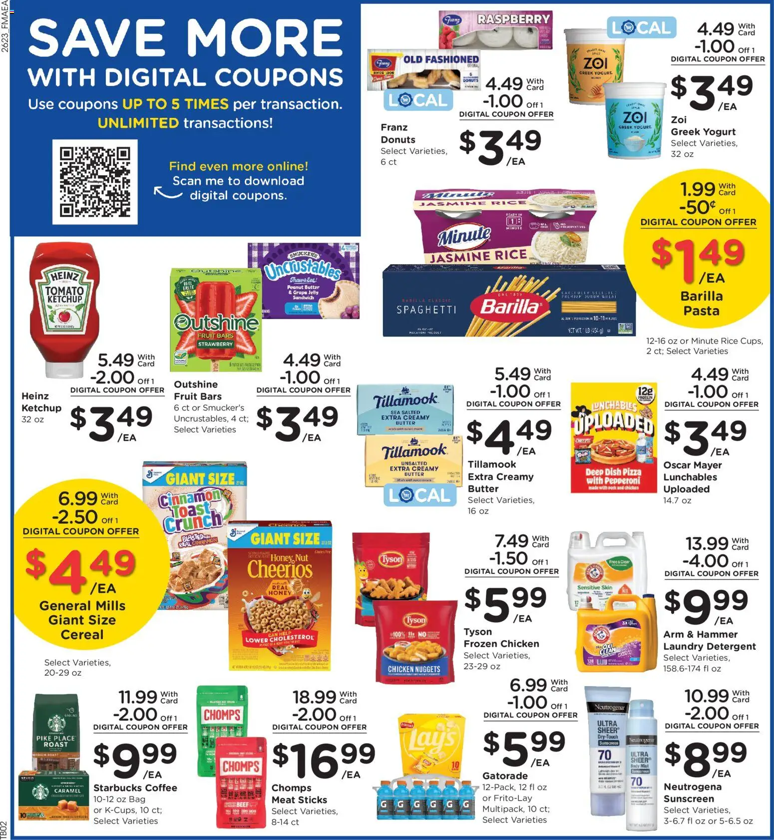 Fred Meyer Weekly Ad - valid from 07/08/2026 | Page: 6 | Products: Yogurt, Sunscreen, Detergent, Pasta