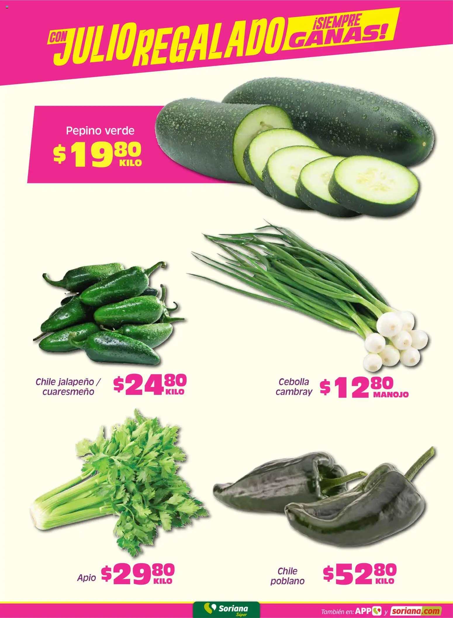 Nuevas ofertas de Soriana válidas en toda la República Mexicana desde el 17/07/2026. ¡Encuentra las mejores ofertas en Soriana Fin de Semana Súper: BCS, Son y Sin! | Página: 3 | Productos: Cebolla, Apio
