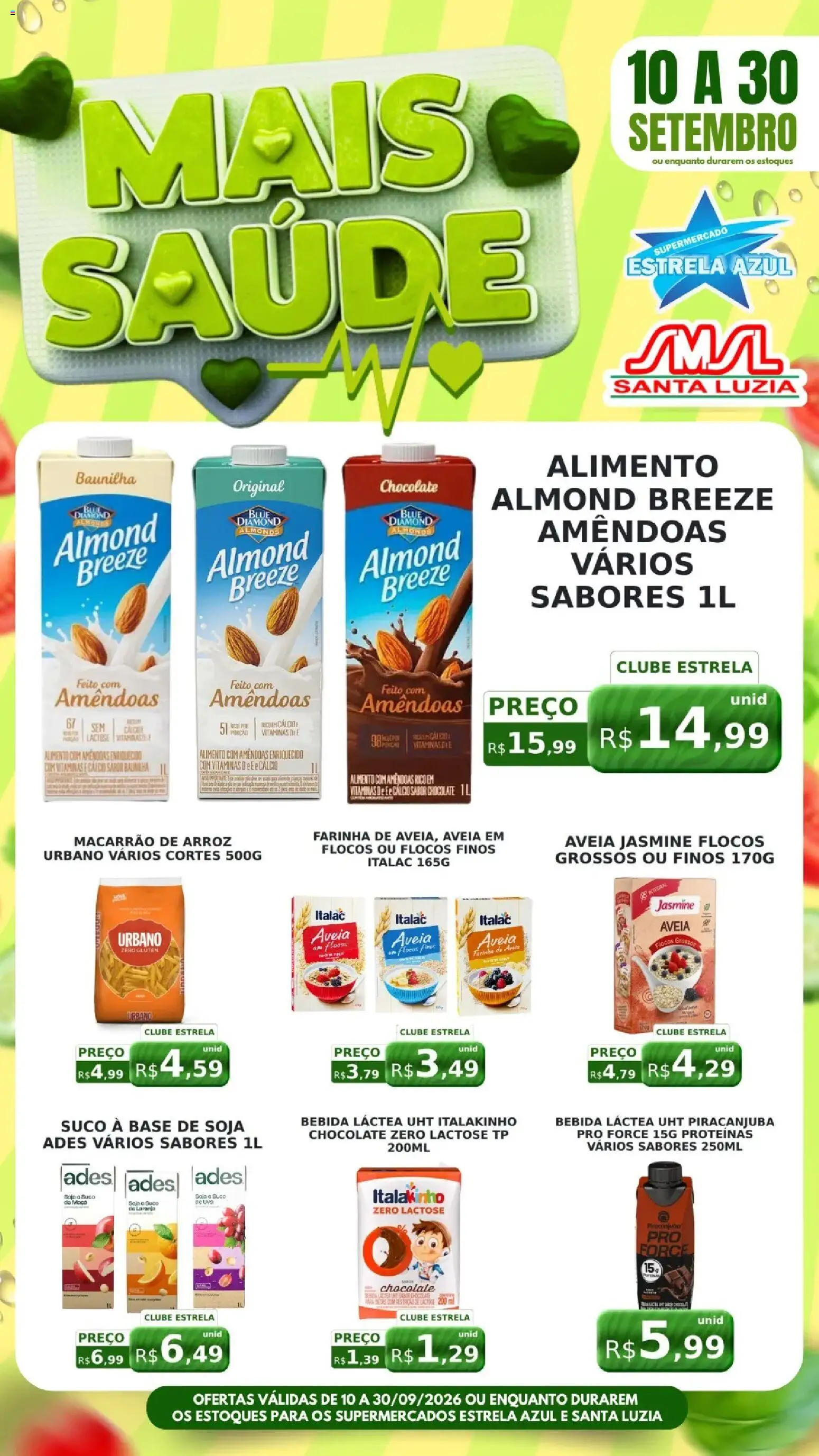 Estrela Azul Folheto - válido de 10/09/2026 | Página: 2 | Produtos: Chocolate, Suco, Base, Aveia