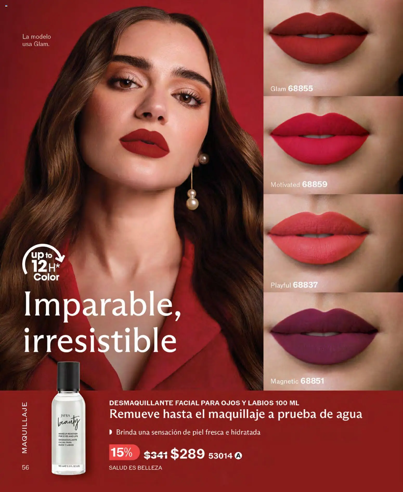 Nuevas ofertas de JAFRA válidas en toda la República Mexicana desde el 01.05.2026. ¡Encuentra las mejores ofertas en JAFRA catálogo! | Página: 56 | Productos: Agua, Desmaquillante, Maquillaje