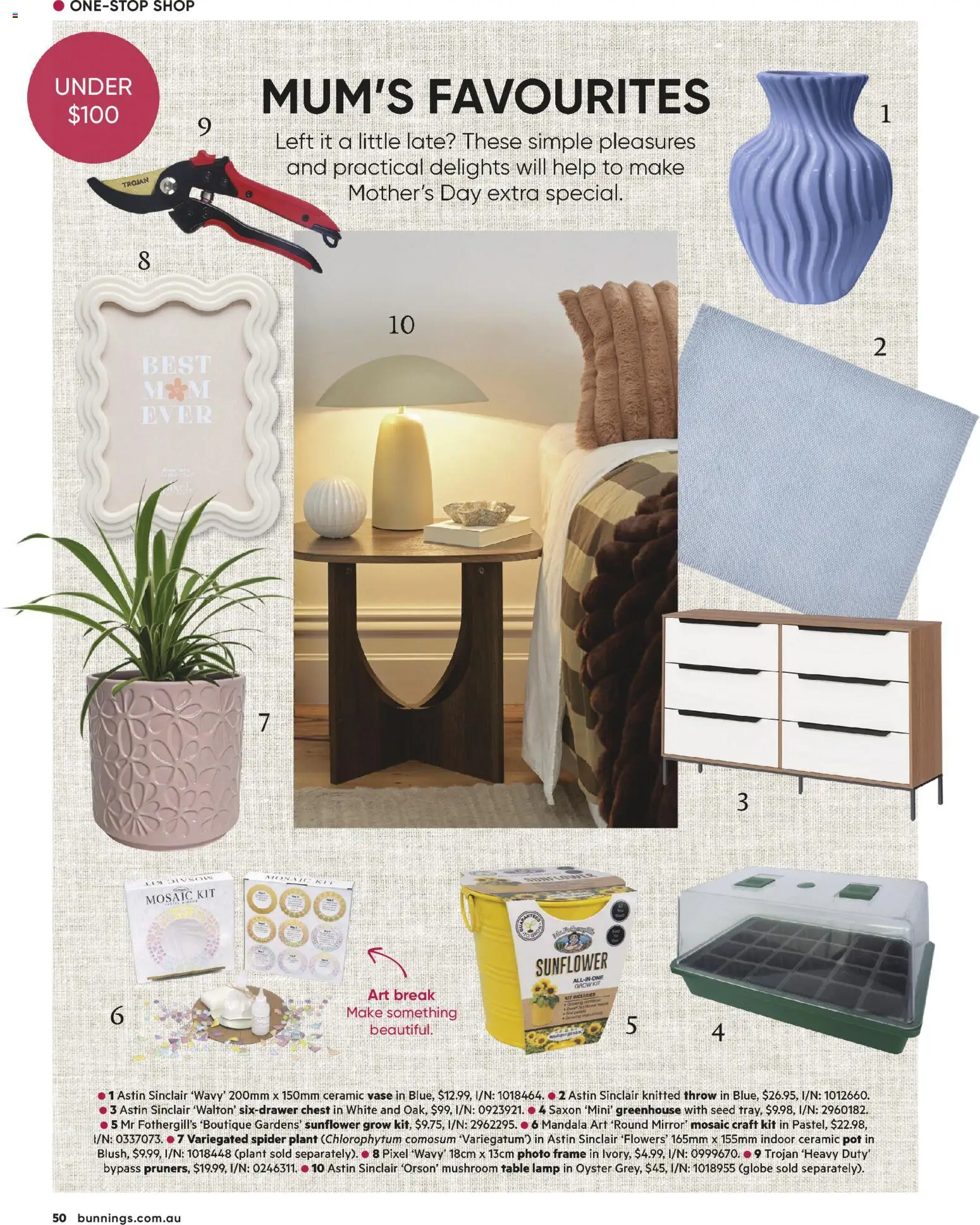 Bunnings Warehouse catalogue - valid from 01.05.2026 | Page: 50 | Products: Photo frame, Vase, Plant, Greenhouse