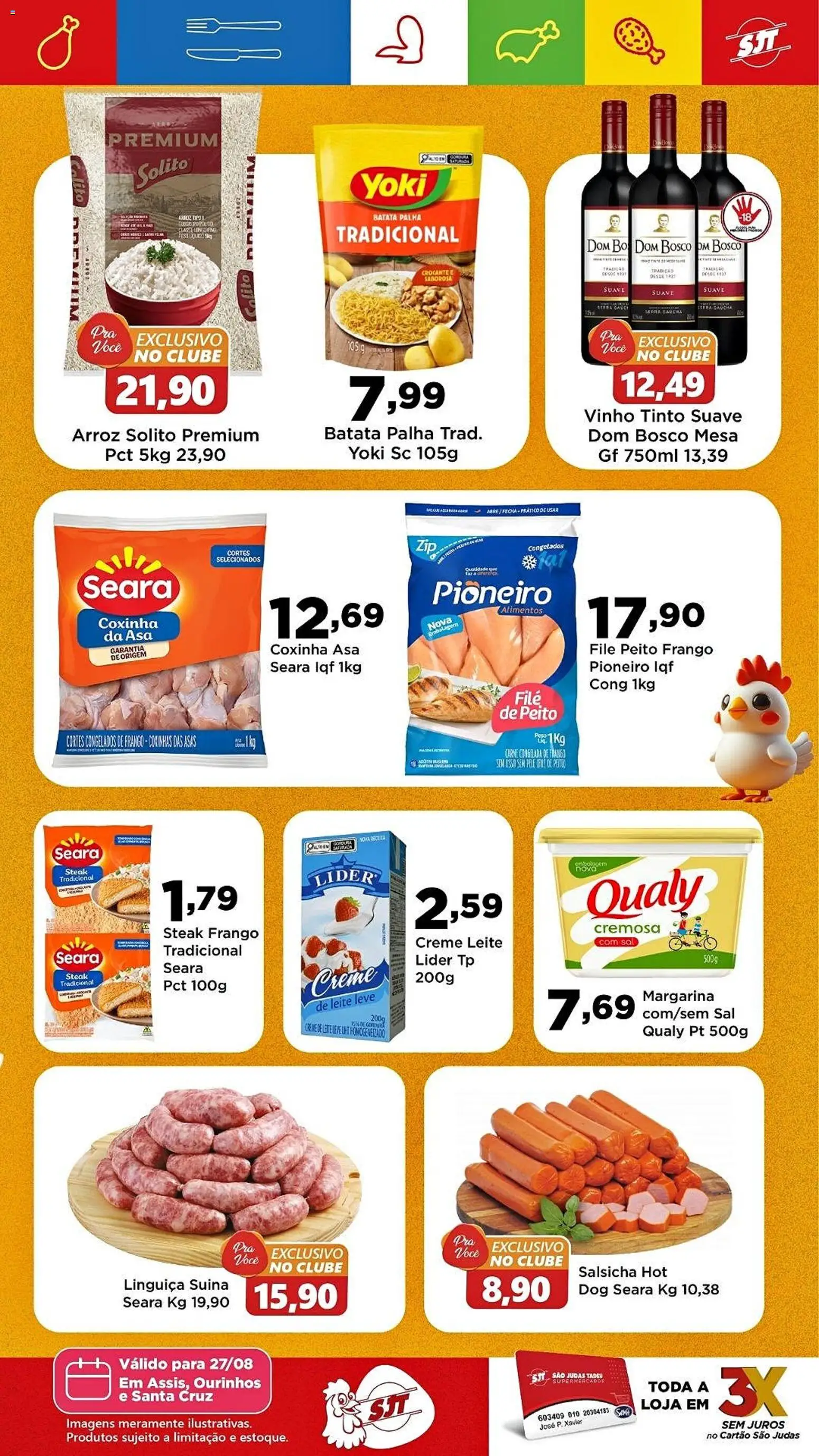 São Judas Tadeu Folheto - válido de 27/08/2026 | Página: 2 | Produtos: Mesa, Alimentos, Sal, Frango