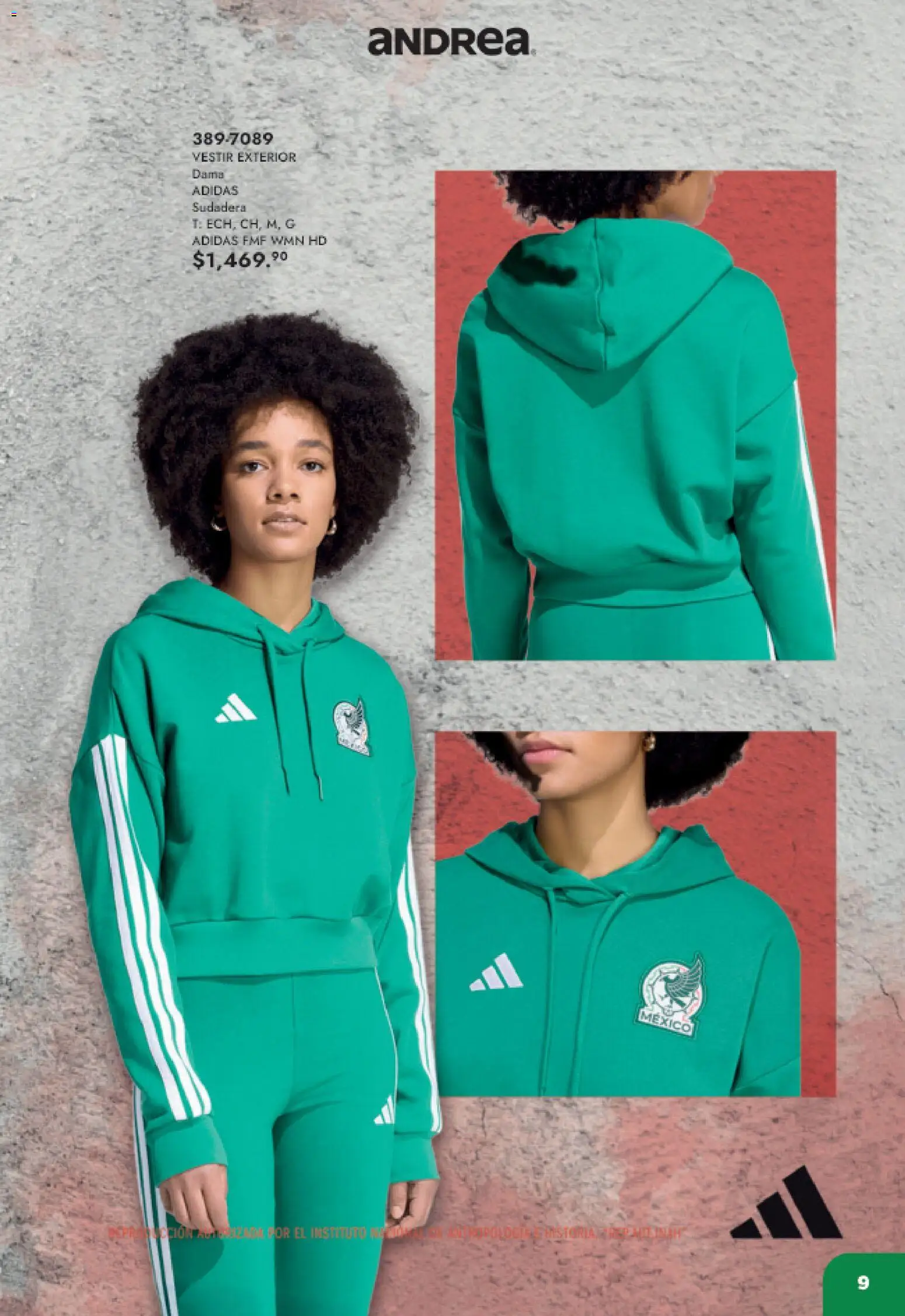 Nuevas ofertas de Andrea válidas en toda la República Mexicana desde el 17.05.2026. ¡Encuentra las mejores ofertas en Andrea catálogo Listos para ganar! | Página: 9 | Productos: Sudadera