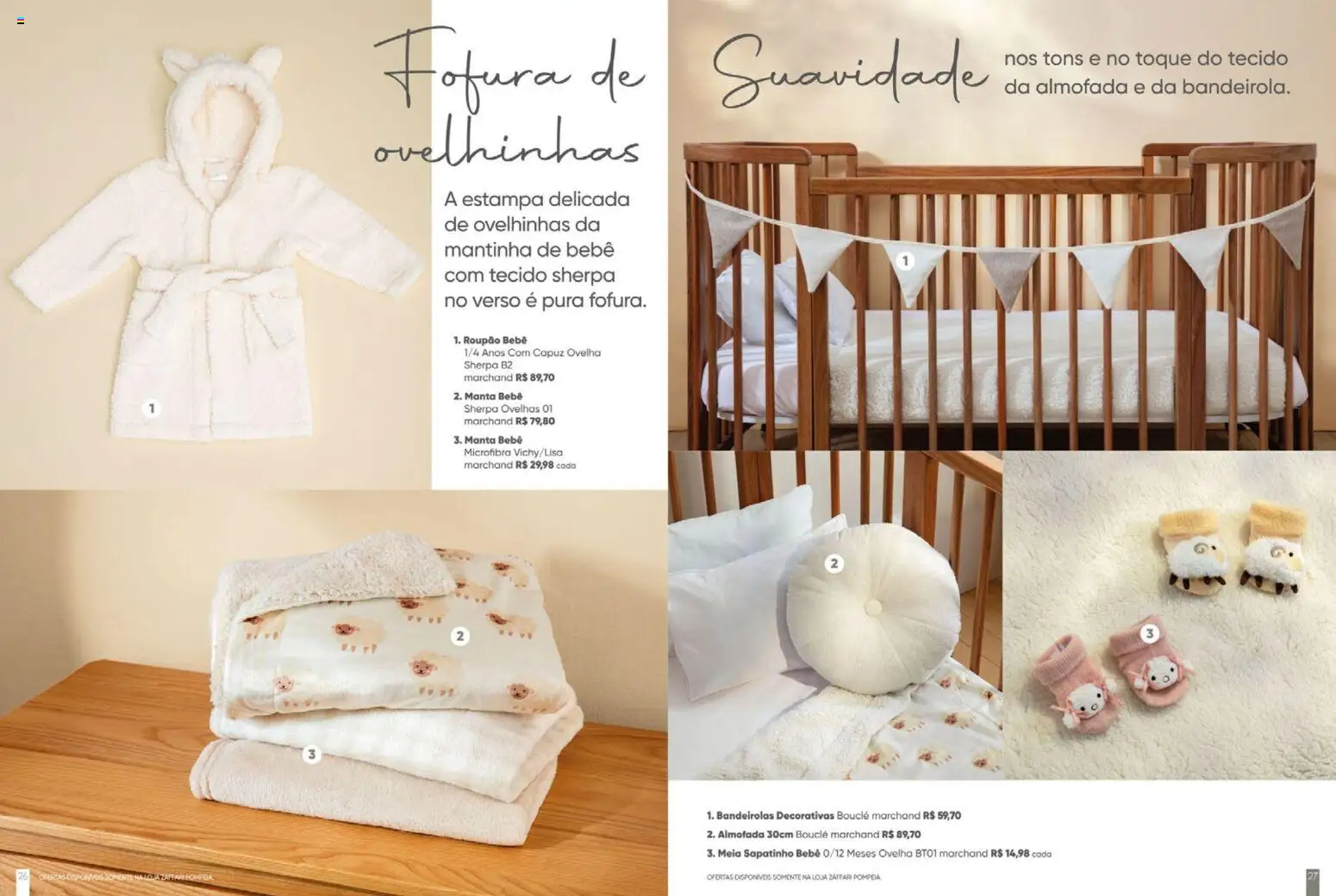 Zaffari Folheto - válido de 06.05.2026 | Página: 14 | Produtos: Almofada, Tecido, Capuz, Roupão