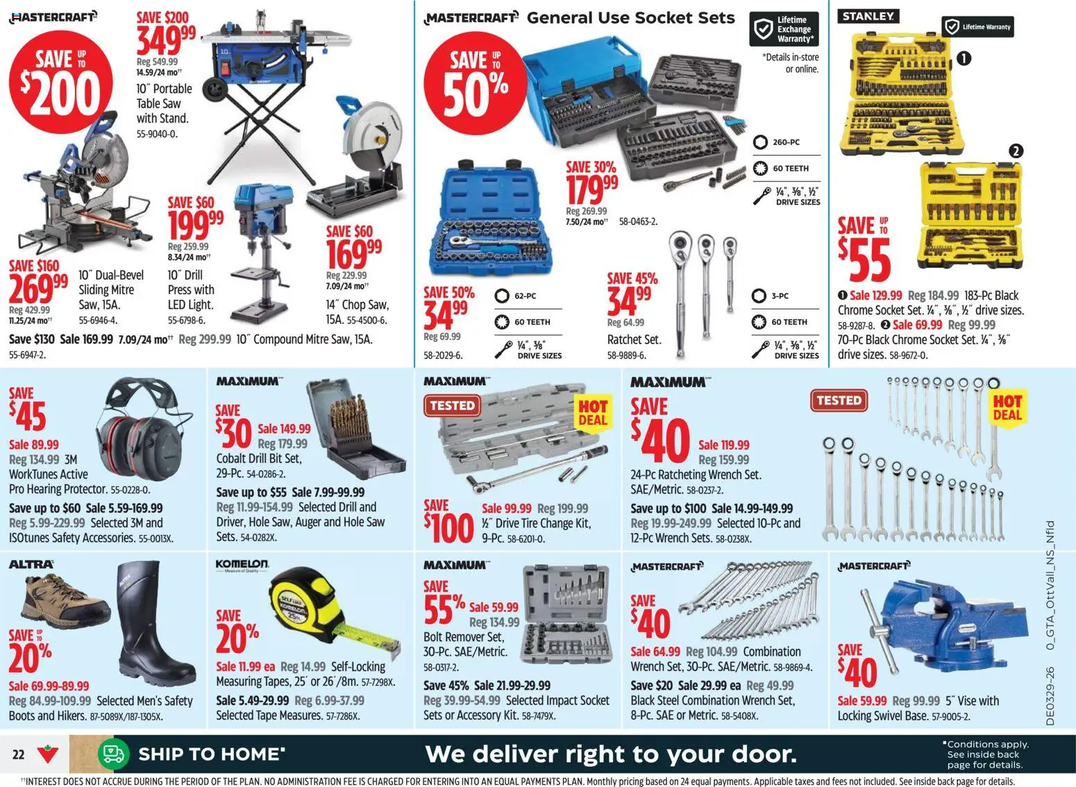 Canadian Tire flyer valid from Jul 16, 2026 | Page: 22 | Products: Boots, Table, Socket