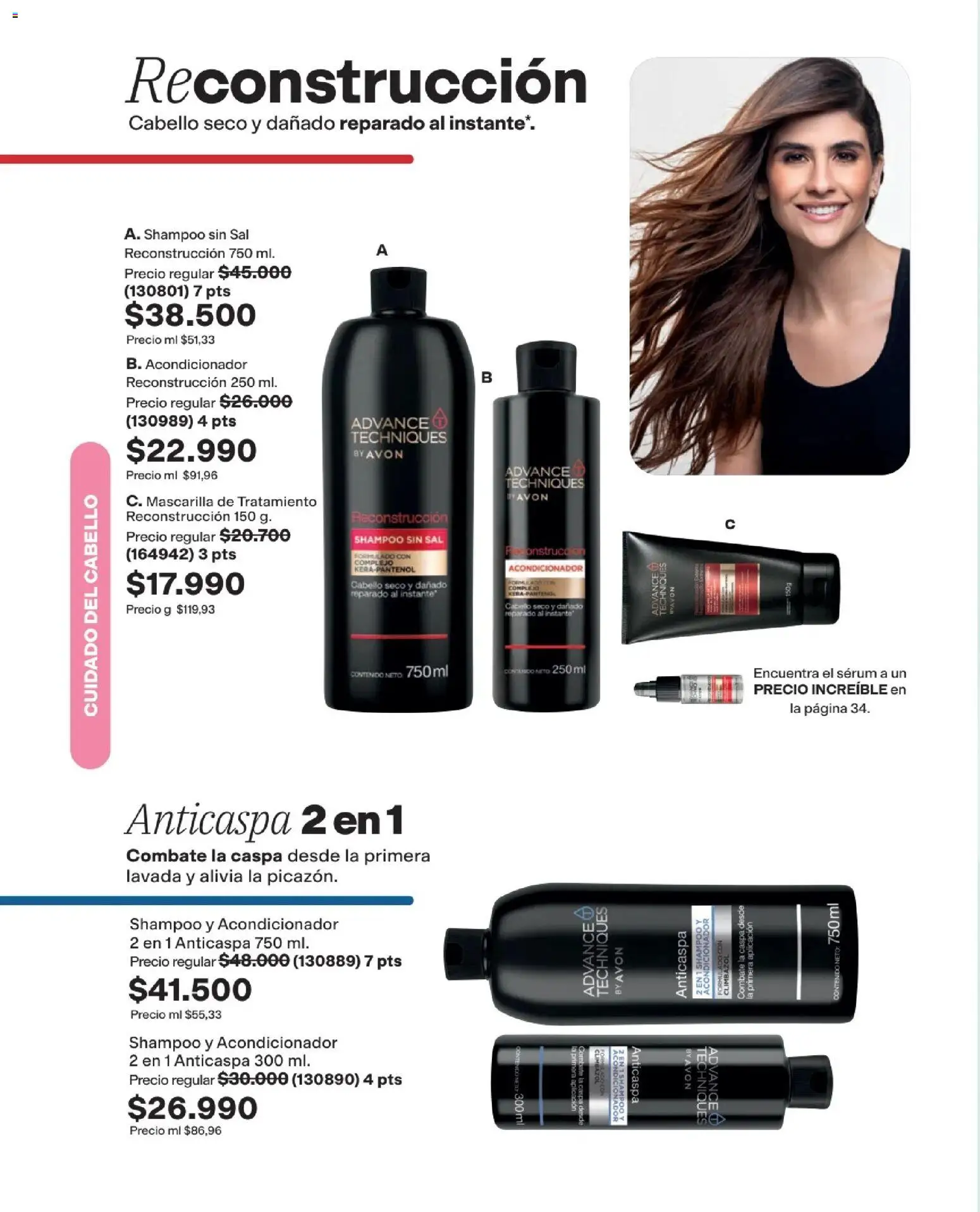 Avon revista - valida desde el 01.09.2026 | Página: 185 | Productos: Sal, Serum, Mascarilla, Acondicionador