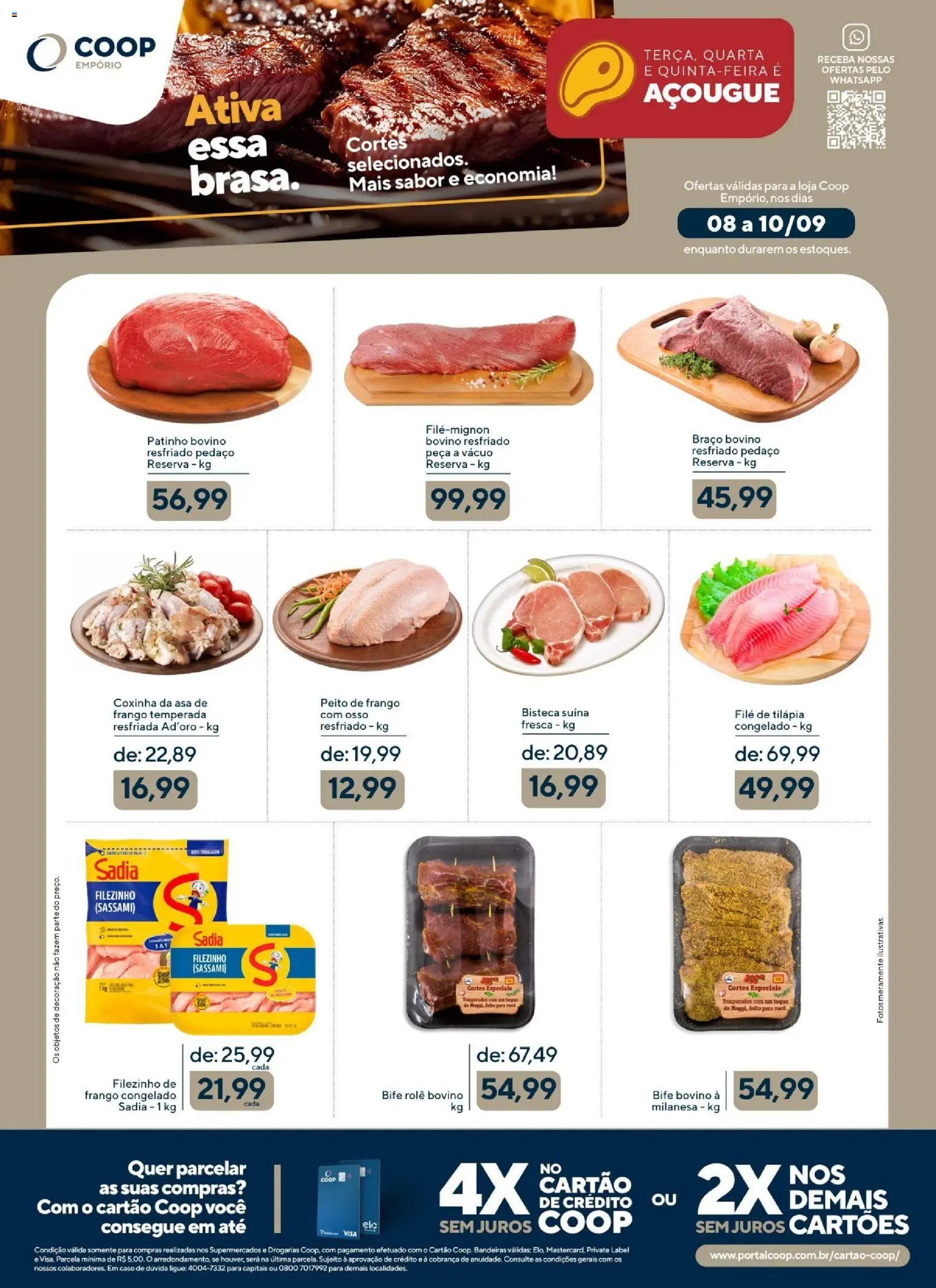 Coop Folheto - válido de 08/09/2026 | Página: 1 | Produtos: Decoração, Frango, Filé de tilápia, Peito de frango