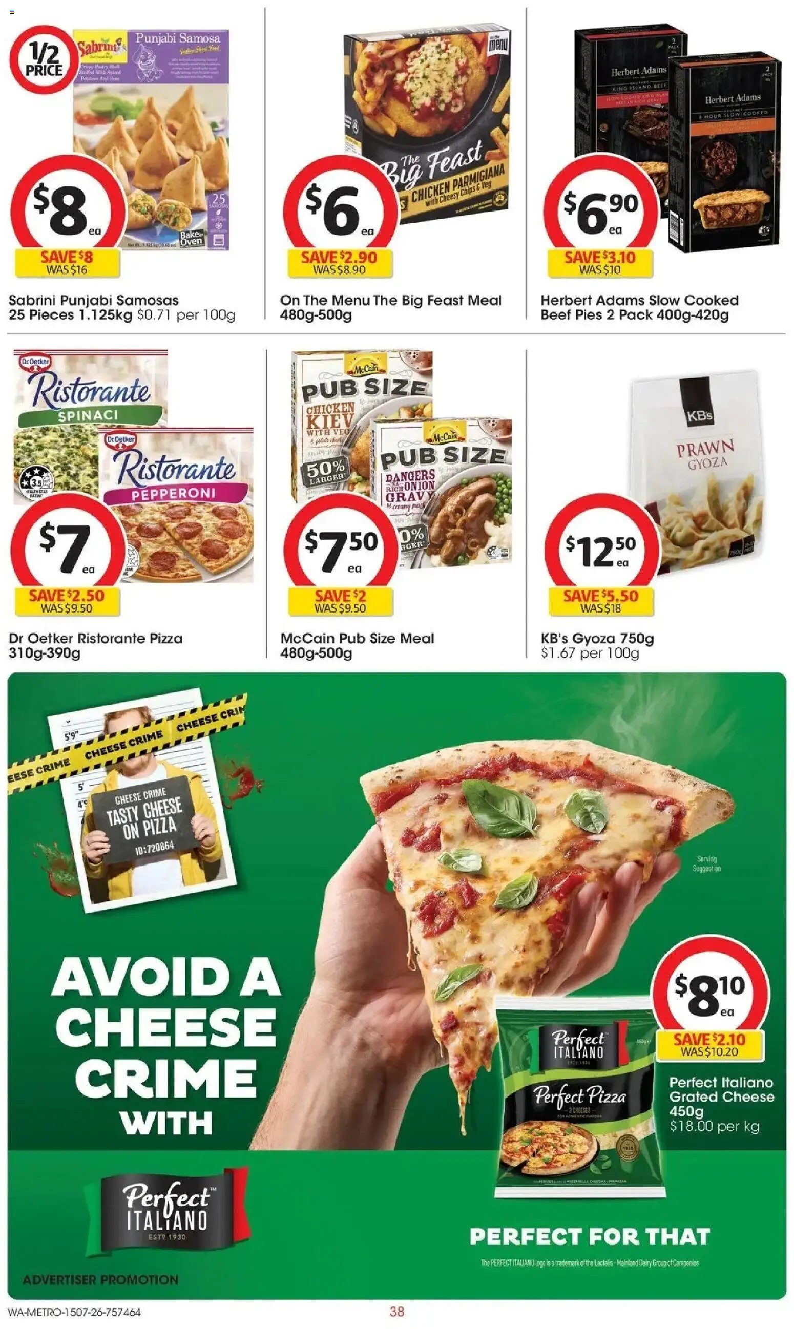 Coles catalogue - valid from 15/07/2026 | Page: 38 | Products: Cheese, Pizza, Beef, Oven