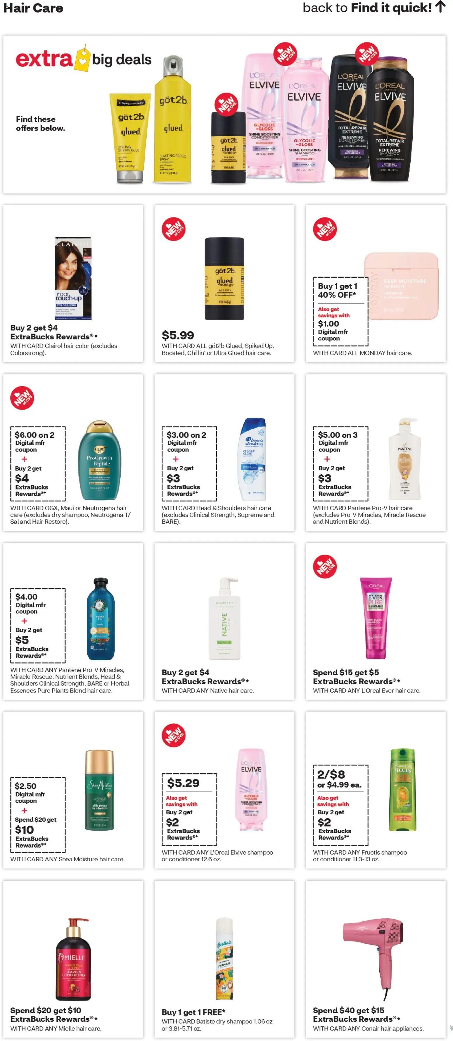 CVS Pharmacy Weekly Ad - WA - valid from 15.03.2026 | Page: 13 | Products: Shampoo, Conditioner, Hair mask, Hair color