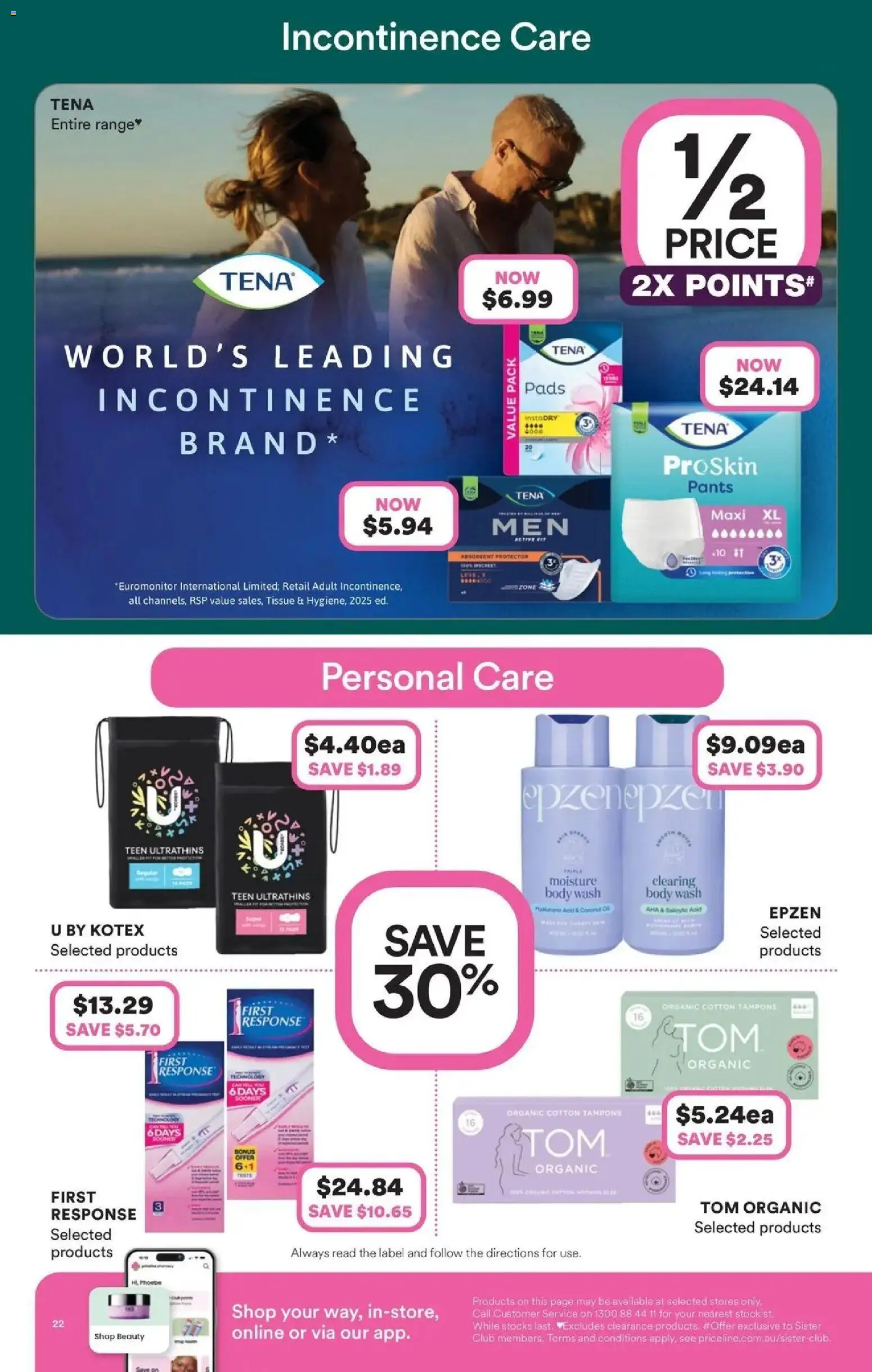 Priceline Pharmacy catalogue - valid from 17.06.2026 | Page: 22 | Products: Oil, Pants, Tampons
