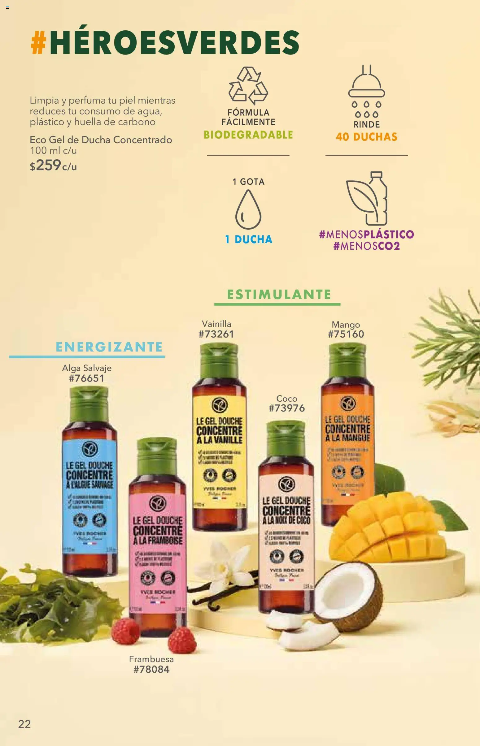 Nuevas ofertas de Yves Rocher válidas en toda la República Mexicana desde el 06/10/2026. ¡Encuentra las mejores ofertas en Yves Rocher campaña 14 2026! | Página: 22 | Productos: Coco, Mango, Vainilla, Gel de ducha