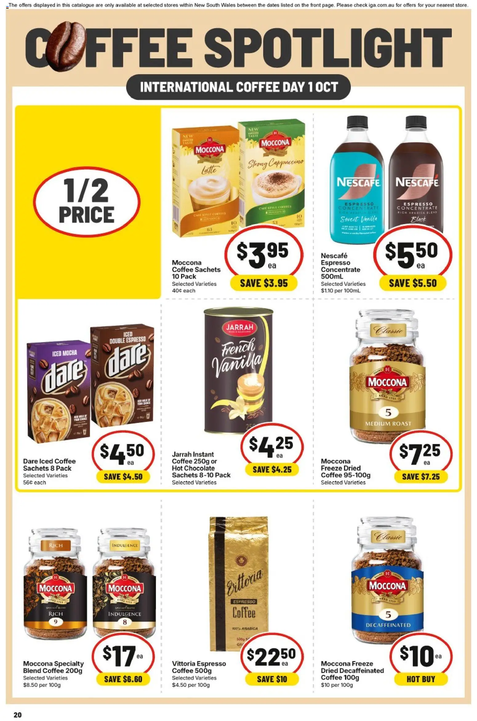 IGA catalogue - valid from 30/09/2026 | Page: 16 | Products: Cappuccino, Iced coffee, Nescafe, Roast