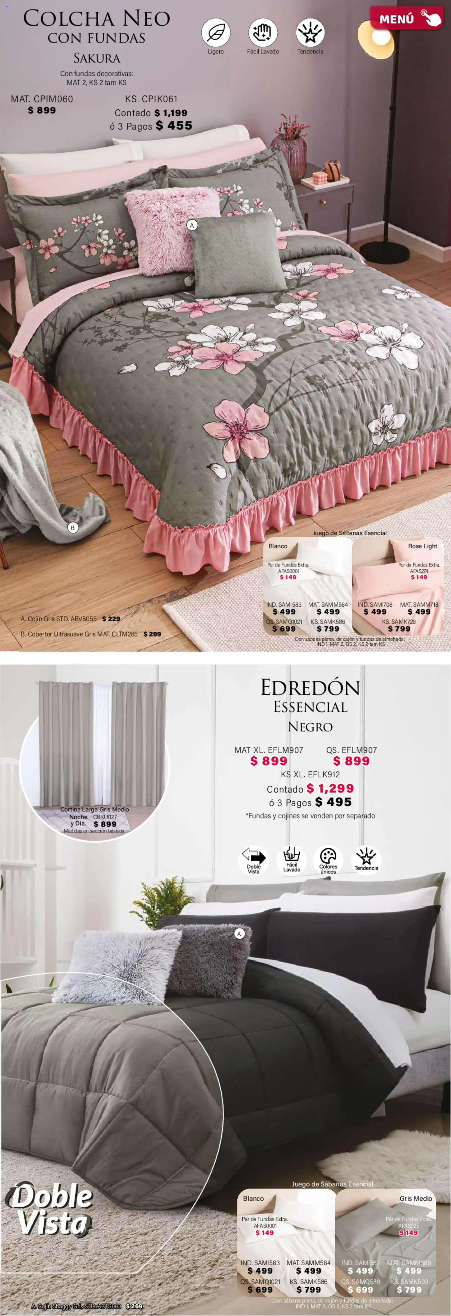 Nuevas ofertas de Colchas Concord válidas en toda la República Mexicana desde el 01/02/2026. ¡Encuentra las mejores ofertas en Colchas Concord catálogo! | Página: 81 | Productos: Cobertor, Juego, Almohada, Sabanas