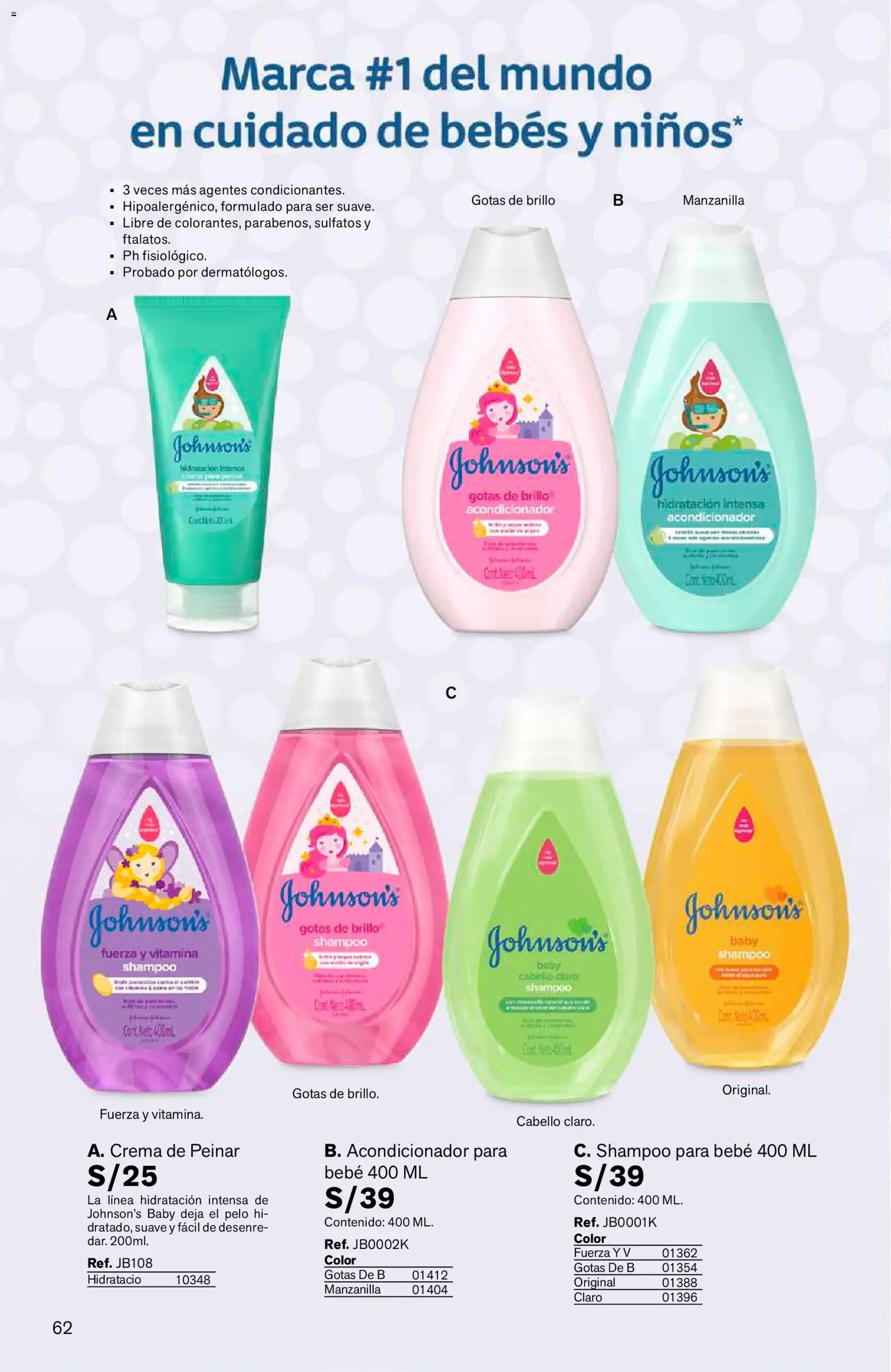 Catálogo Leonisa válido desde 24/08/2026 | Página: 62 | Productos: Shampoo, Acondicionador, Crema