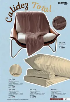 Vista previa de Andrea catálogo Lo mejor para tu hogar, nuevo folleto de la tienda, válido en México a partir del 21/06/2026 | Página: 21 | Productos: Funda, Funda de almohada, Almohada, Sabanas