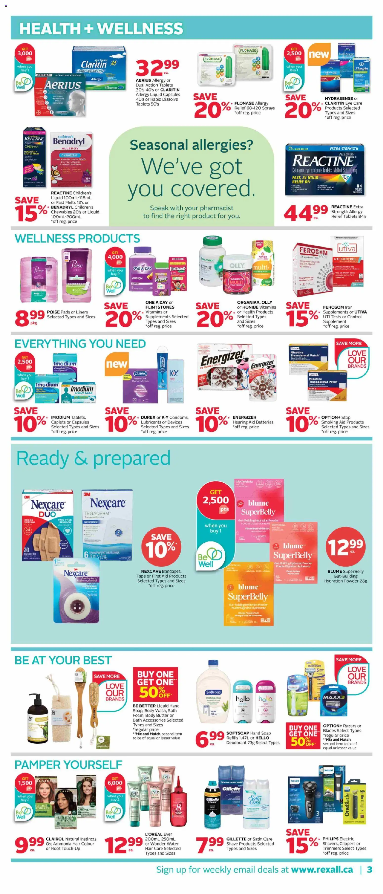Rexall flyer valid from 15.05.2026 | Page: 11 | Products: Iron, Powder, Bath, Butter