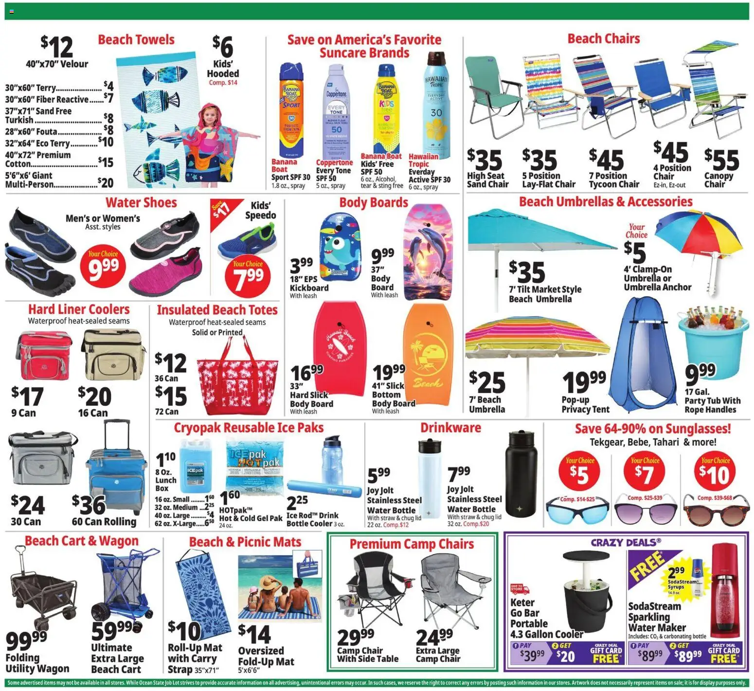 Ocean State Job Lot Weekly Ad - valid from 08/13/2026 | Page: 2 | Products: Table, Tent, Water, Ice
