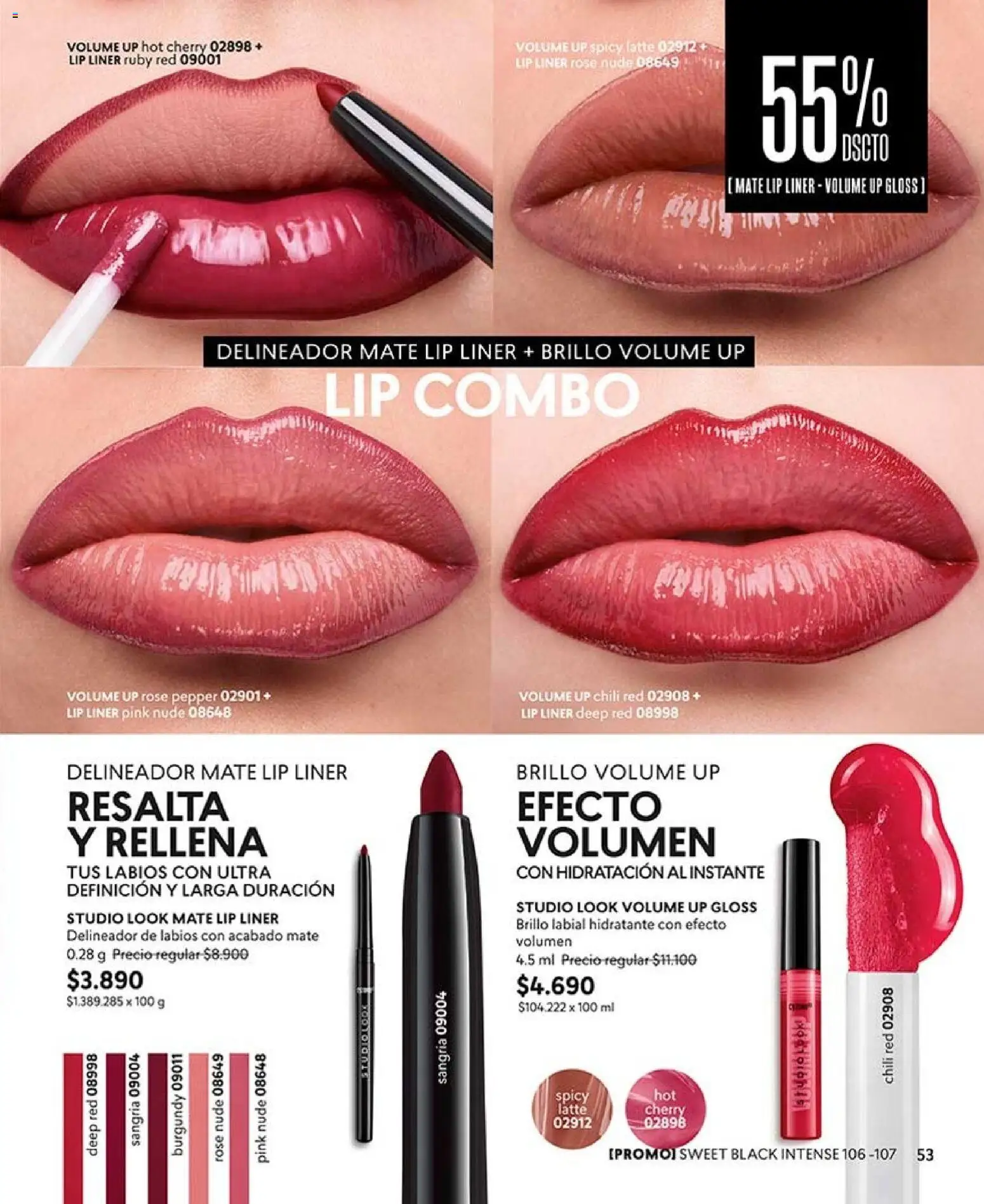 Catálogo CyZone Campaña 12 │ válido desde el 06.07.2026 | Página: 57 | Productos: Brillo, Mate, Delineador, Labial