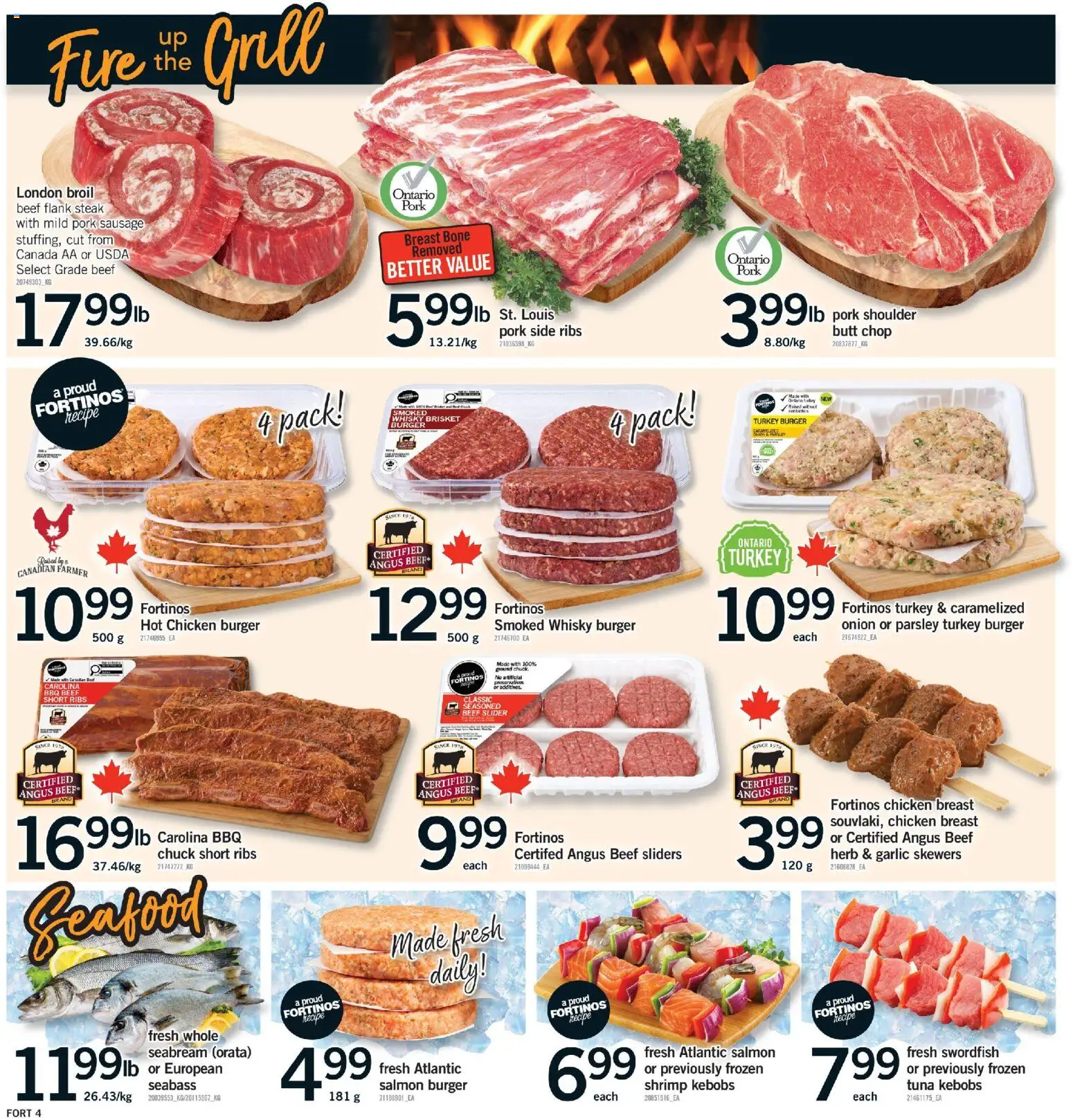 Fortinos flyer valid from 14.05.2026 | Page: 5 | Products: Beef, Turkey, Chicken, Pork
