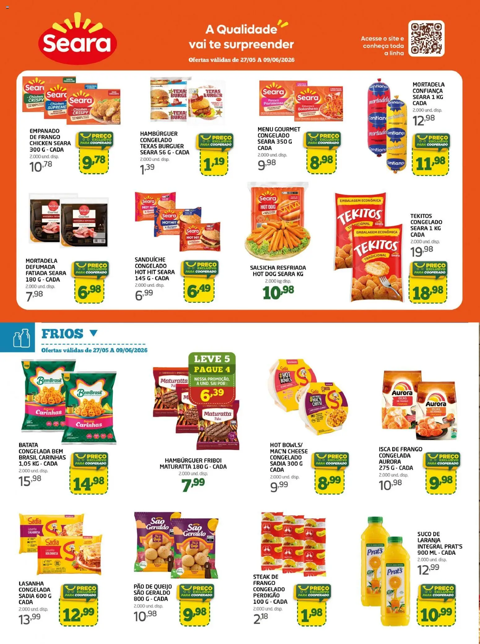 Cooper Folheto - válido de 27.05.2026 | Página: 2 | Produtos: Salsicha, Pão, Mortadela, Lasanha