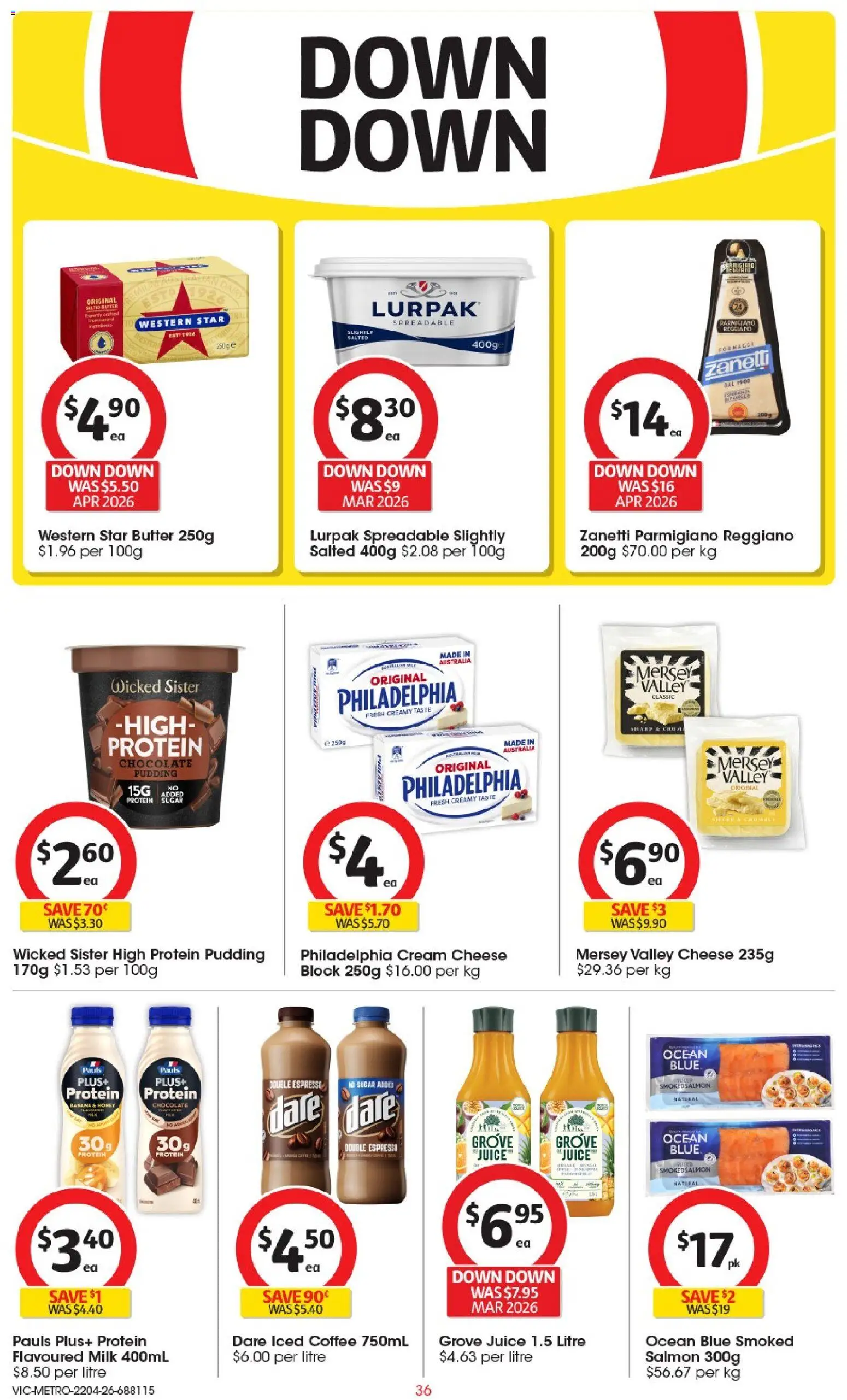 Coles catalogue - valid from 22.04.2026 | Page: 36 | Products: Coffee, Cream, Pudding, Sugar