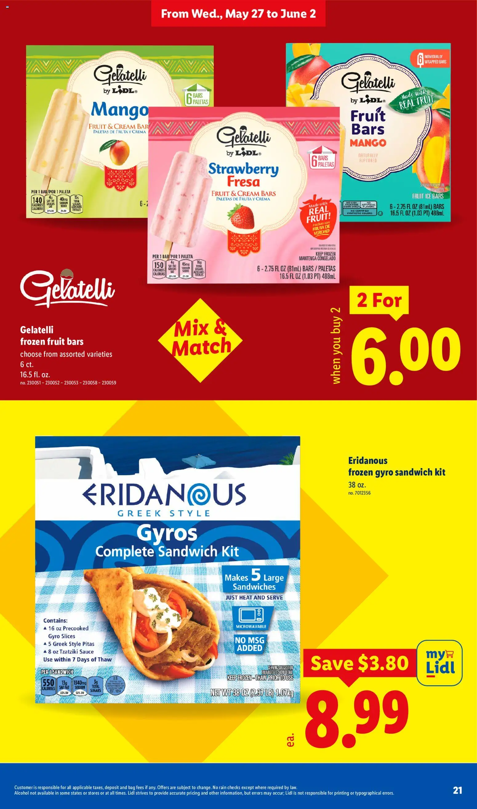 Lidl Weekly Ad - valid from 27.05.2026 | Page: 21 | Products: Cream, Sauce, Mango, Bag