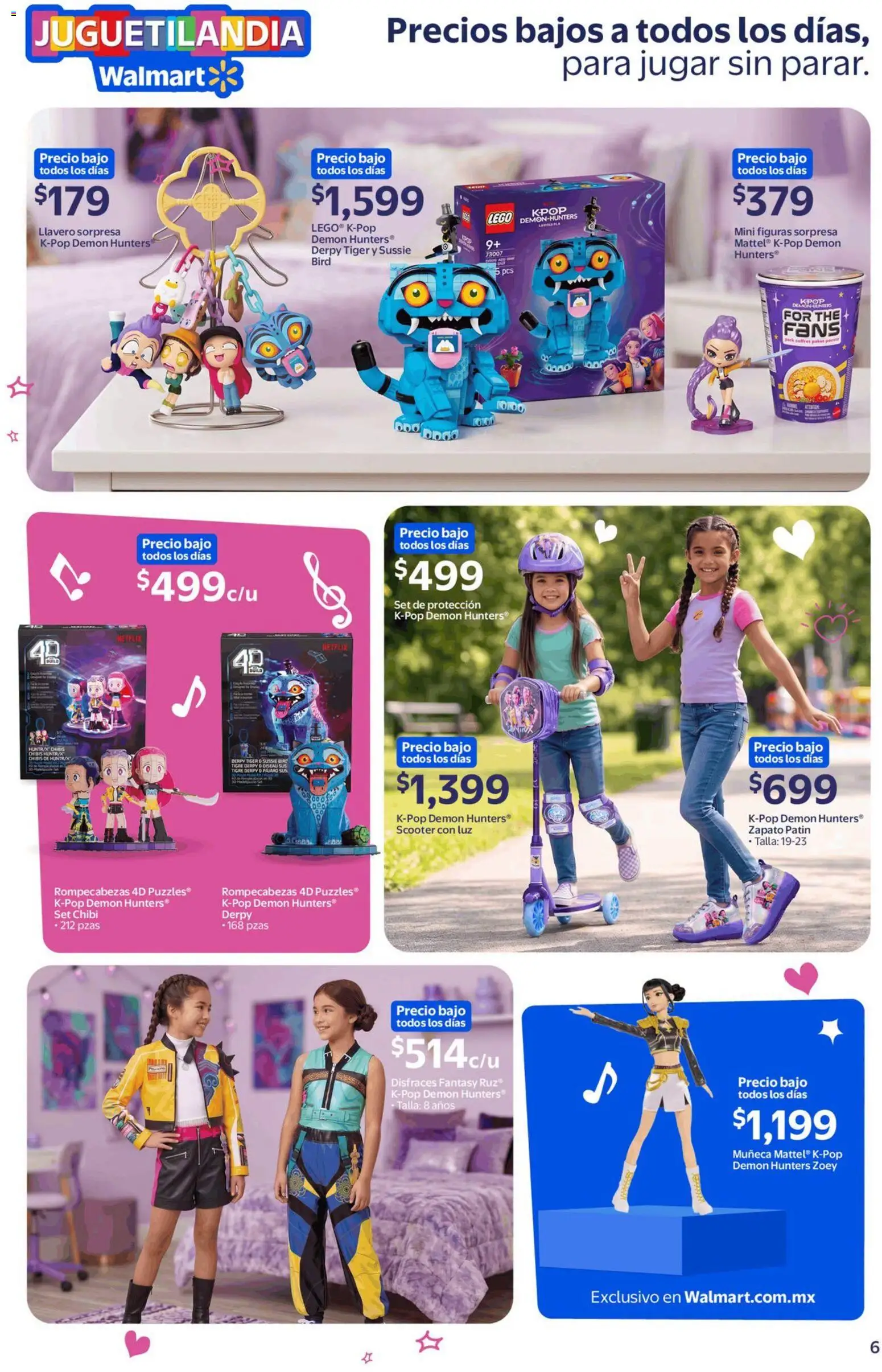Nuevas ofertas de Walmart válidas en toda la República Mexicana desde el 28/09/2026. ¡Encuentra las mejores ofertas en Walmart folleto Juguetilandia! | Página: 6 | Productos: Llavero, Scooter, LEGO