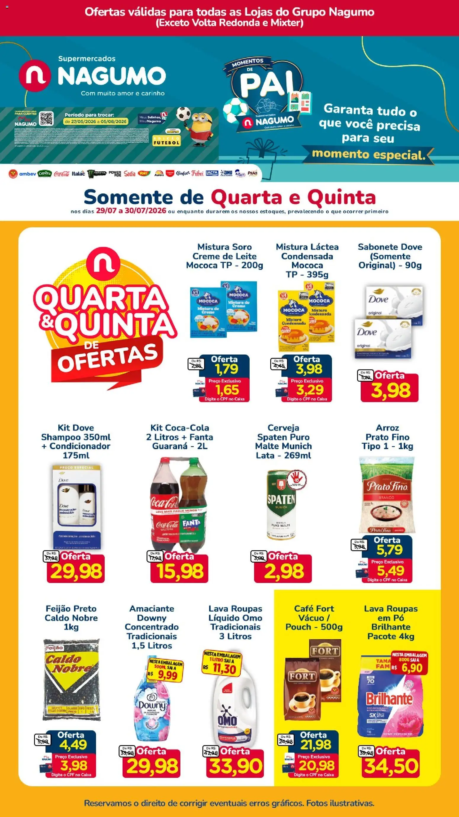 Nagumo Folheto - válido de 29/07/2026 | Página: 1 | Produtos: Shampoo, Guaraná, Leite, Creme de leite