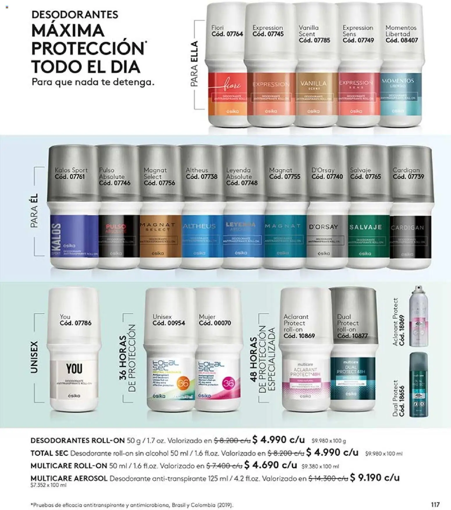 Catálogo Ésika Campaña 12 │ válido desde el 06.07.2026 | Página: 117 | Productos: Cardigan, Desodorante, Antitranspirante, Té